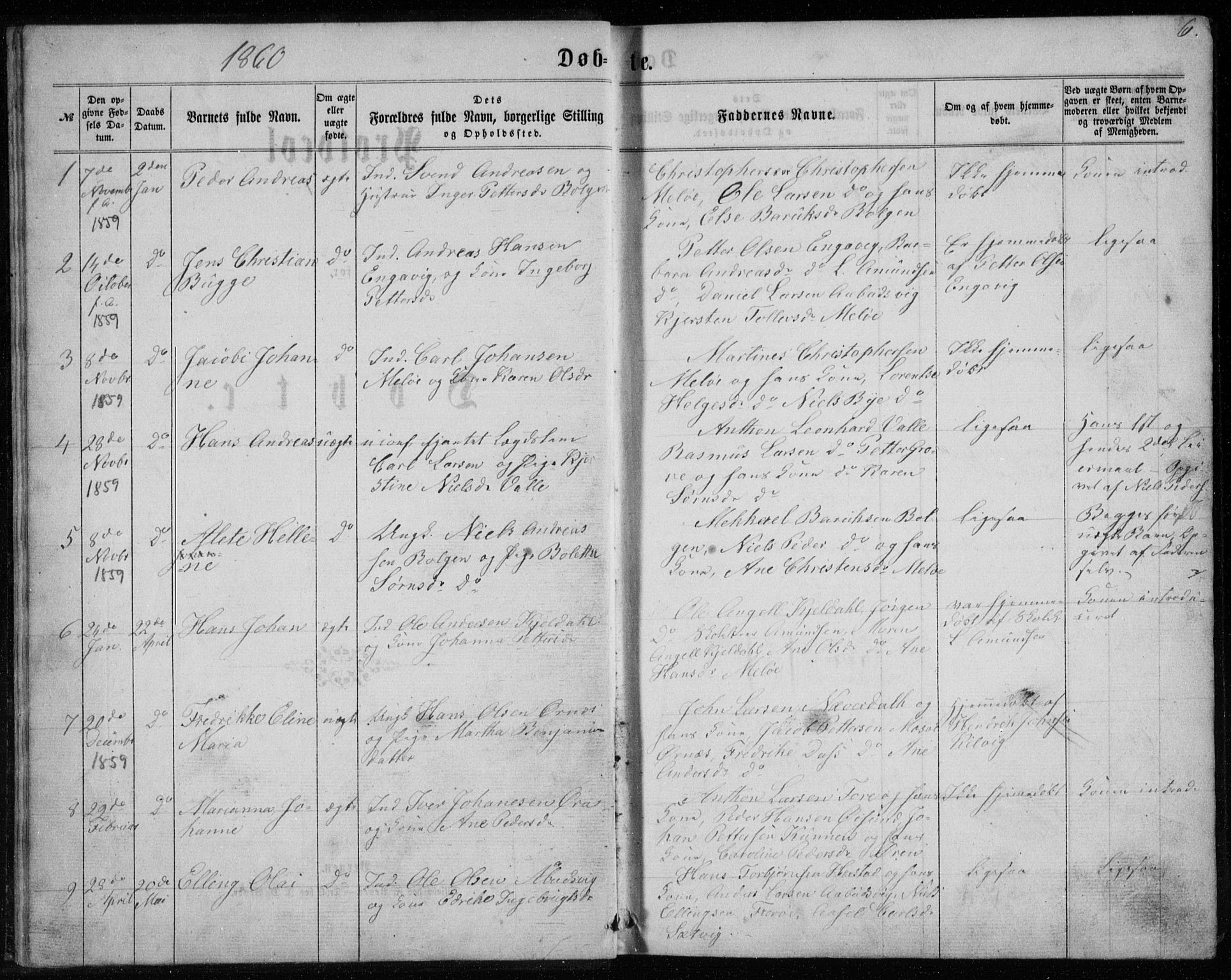 Ministerialprotokoller, klokkerbøker og fødselsregistre - Nordland, AV/SAT-A-1459/843/L0634: Parish register (copy) no. 843C03, 1860-1884, p. 6