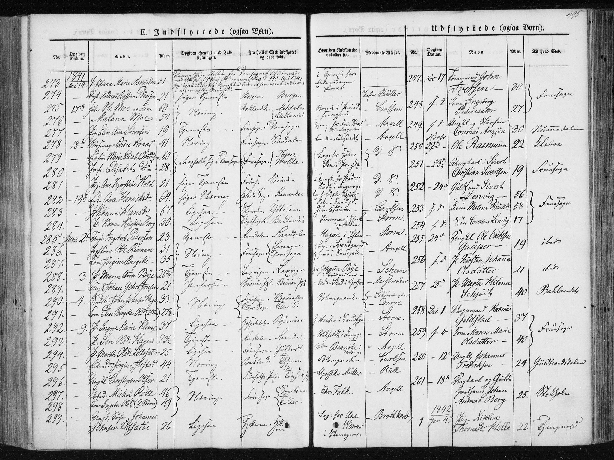 Ministerialprotokoller, klokkerbøker og fødselsregistre - Sør-Trøndelag, SAT/A-1456/601/L0049: Parish register (official) no. 601A17, 1839-1847, p. 495