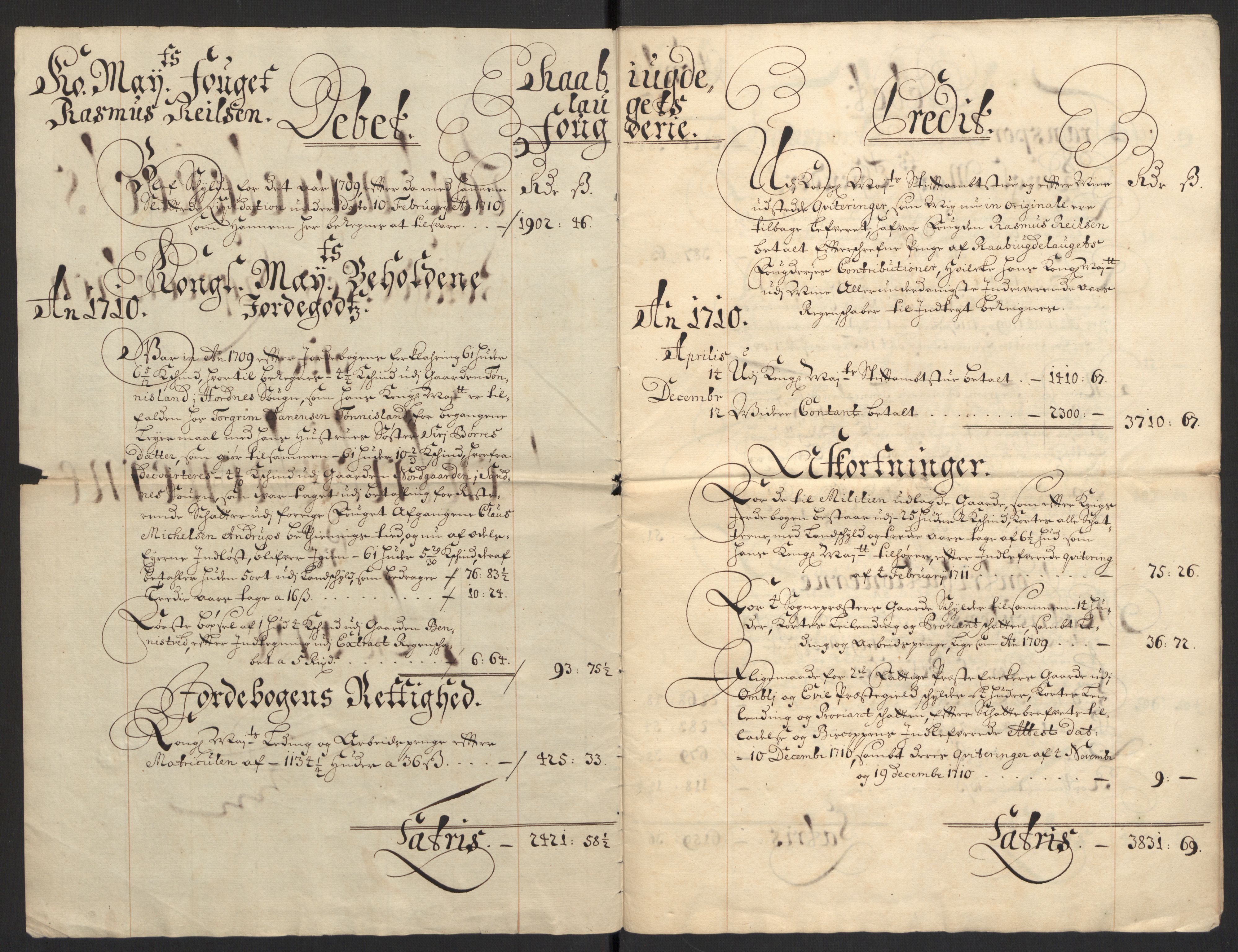 Rentekammeret inntil 1814, Reviderte regnskaper, Fogderegnskap, AV/RA-EA-4092/R40/L2449: Fogderegnskap Råbyggelag, 1709-1711, p. 100