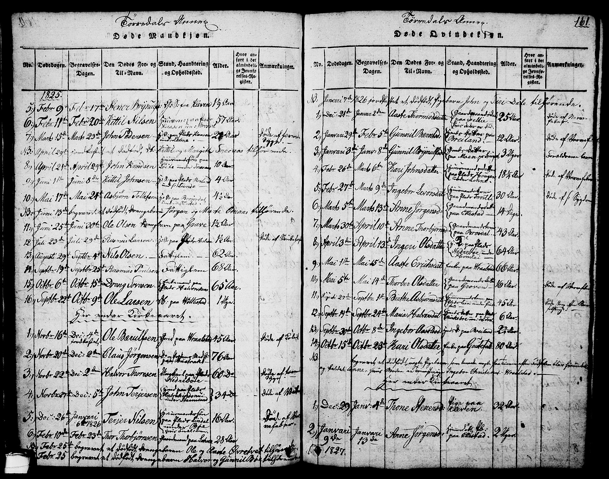 Drangedal kirkebøker, SAKO/A-258/G/Ga/L0001: Parish register (copy) no. I 1 /2, 1814-1856, p. 161