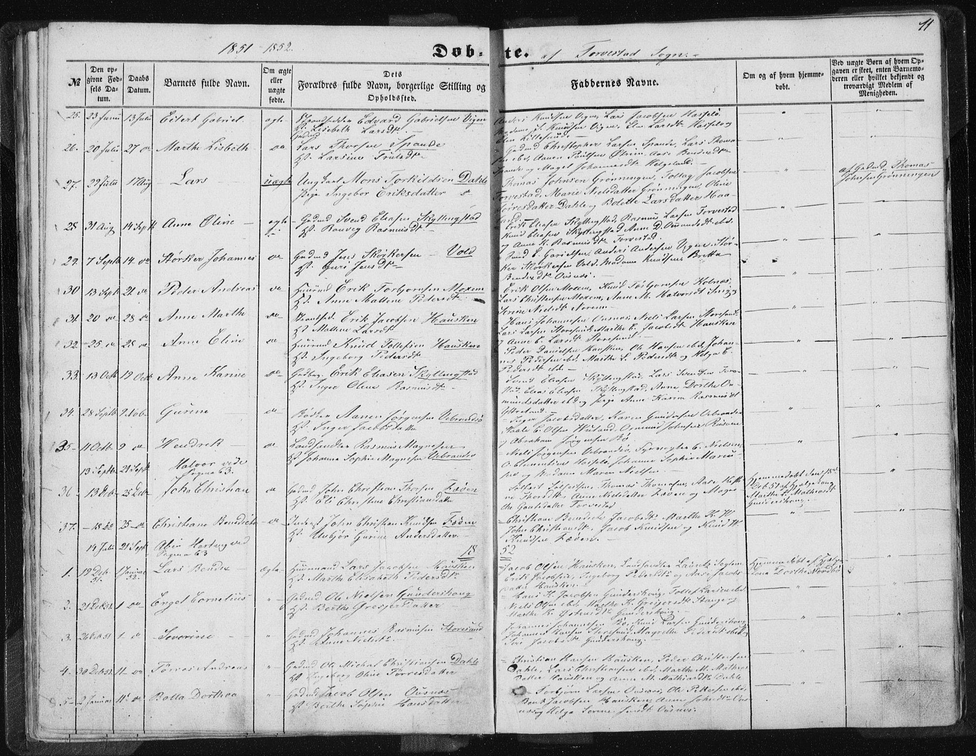 Torvastad sokneprestkontor, SAST/A -101857/H/Ha/Haa/L0008: Parish register (official) no. A 8, 1847-1856, p. 11