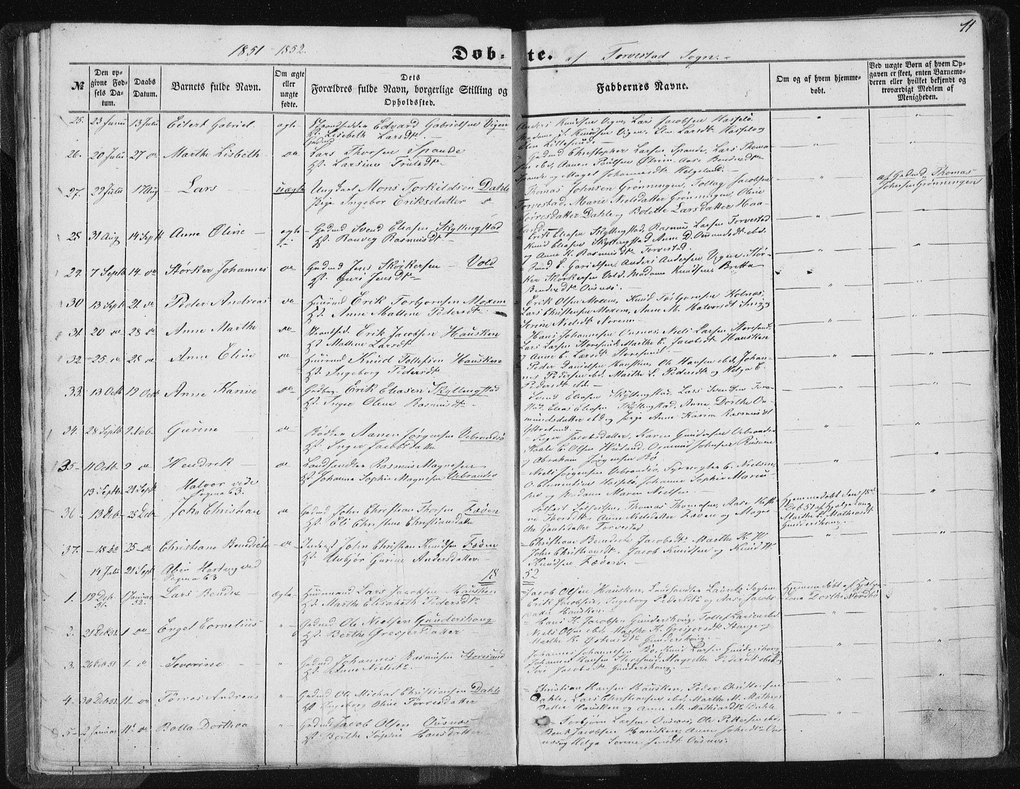 Torvastad sokneprestkontor, AV/SAST-A -101857/H/Ha/Haa/L0008: Parish register (official) no. A 8, 1847-1856, p. 11