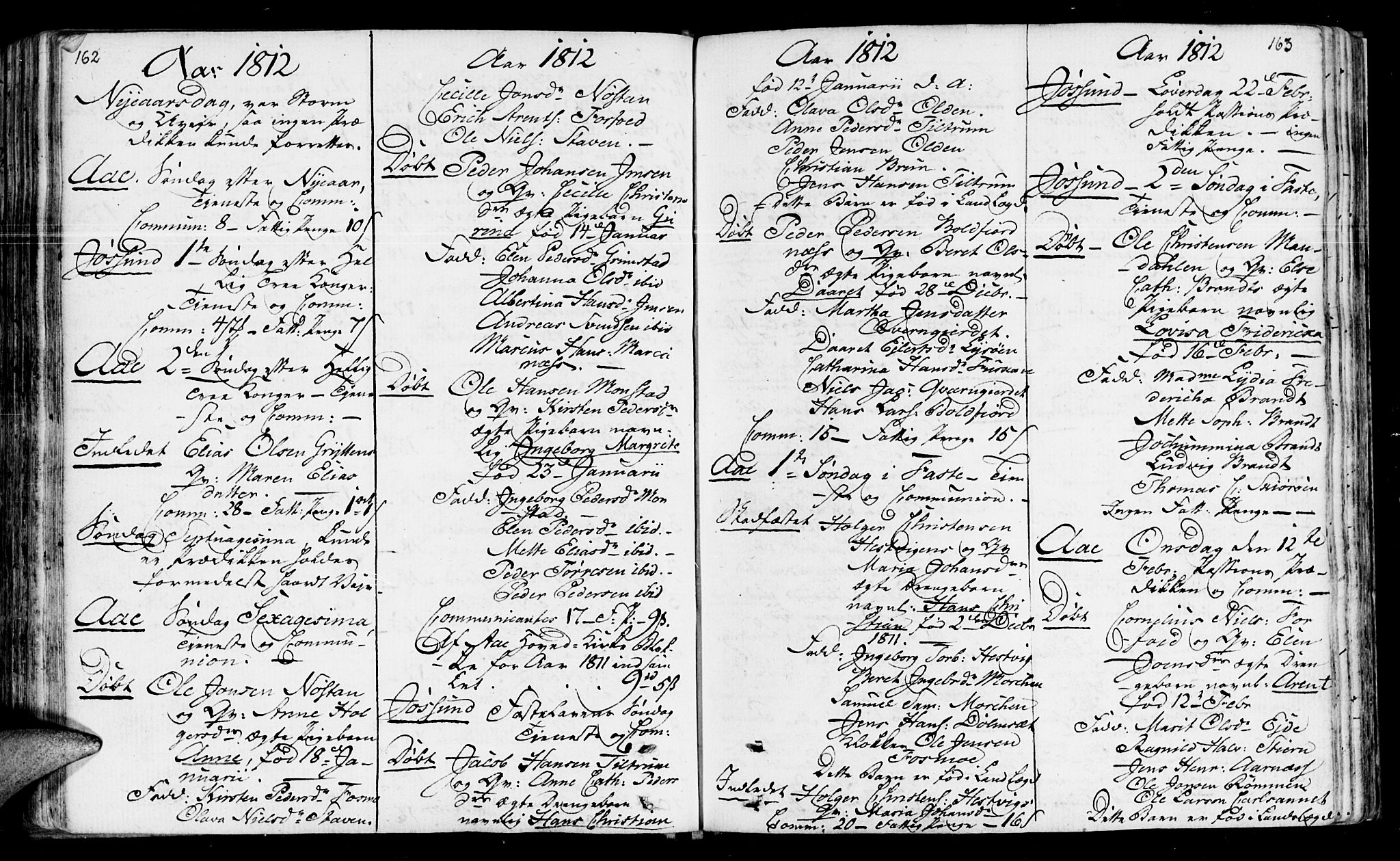 Ministerialprotokoller, klokkerbøker og fødselsregistre - Sør-Trøndelag, SAT/A-1456/655/L0674: Parish register (official) no. 655A03, 1802-1826, p. 162-163