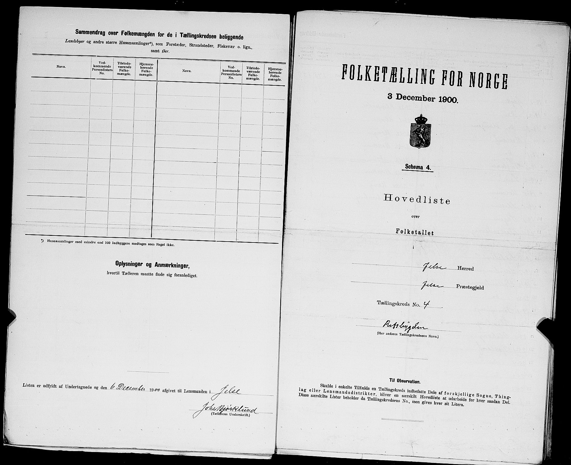 SAST, 1900 census for Jelsa, 1900, p. 24