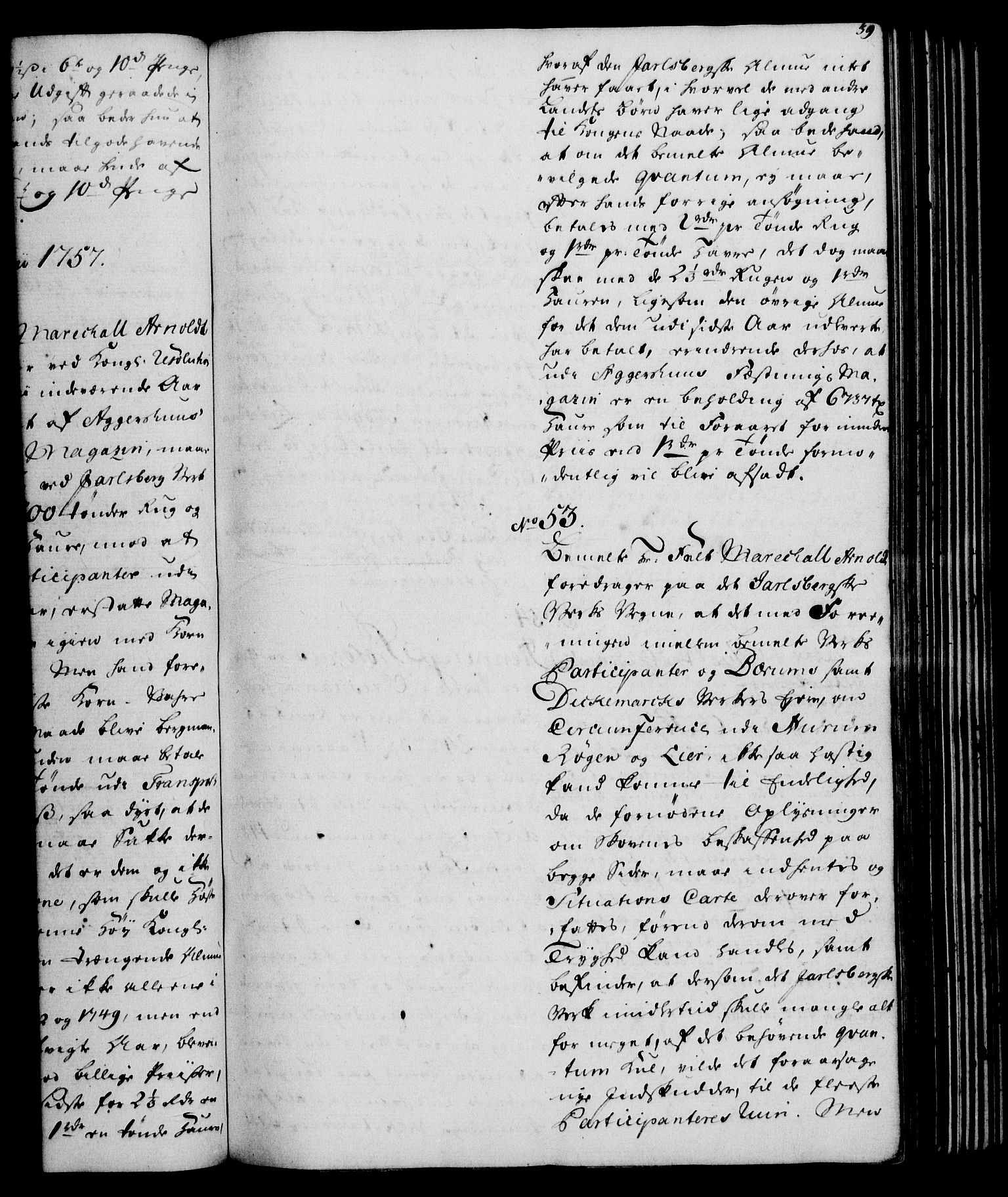Rentekammeret, Kammerkanselliet, RA/EA-3111/G/Gh/Gha/L0034: Norsk ekstraktmemorialprotokoll (merket RK 53.79), 1756-1759, p. 39