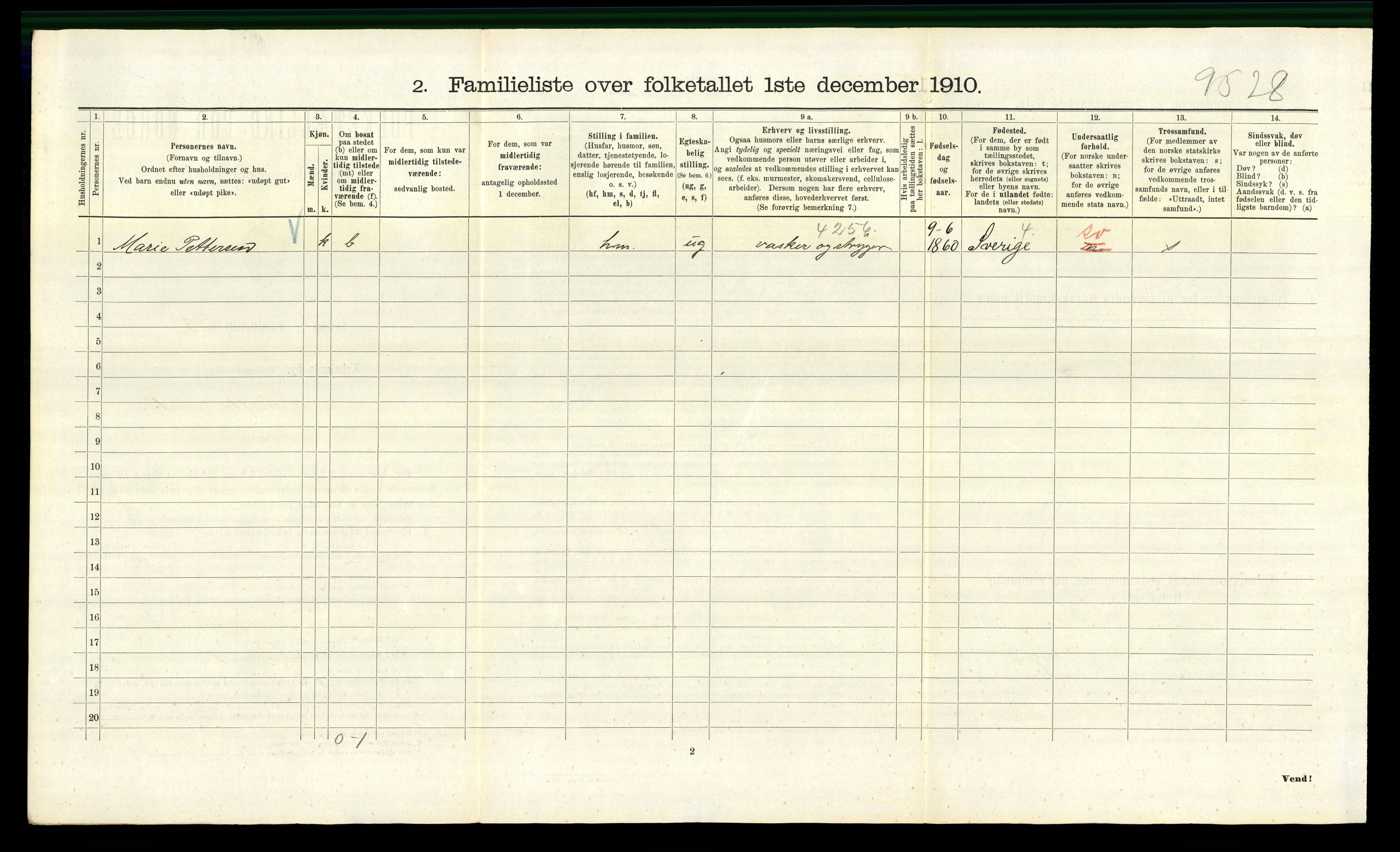 RA, 1910 census for Kristiania, 1910, p. 85422