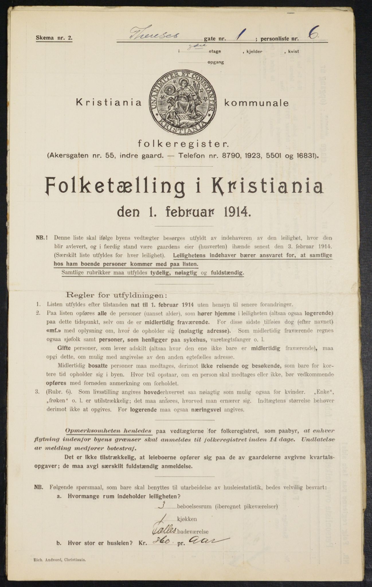 OBA, Municipal Census 1914 for Kristiania, 1914, p. 108570