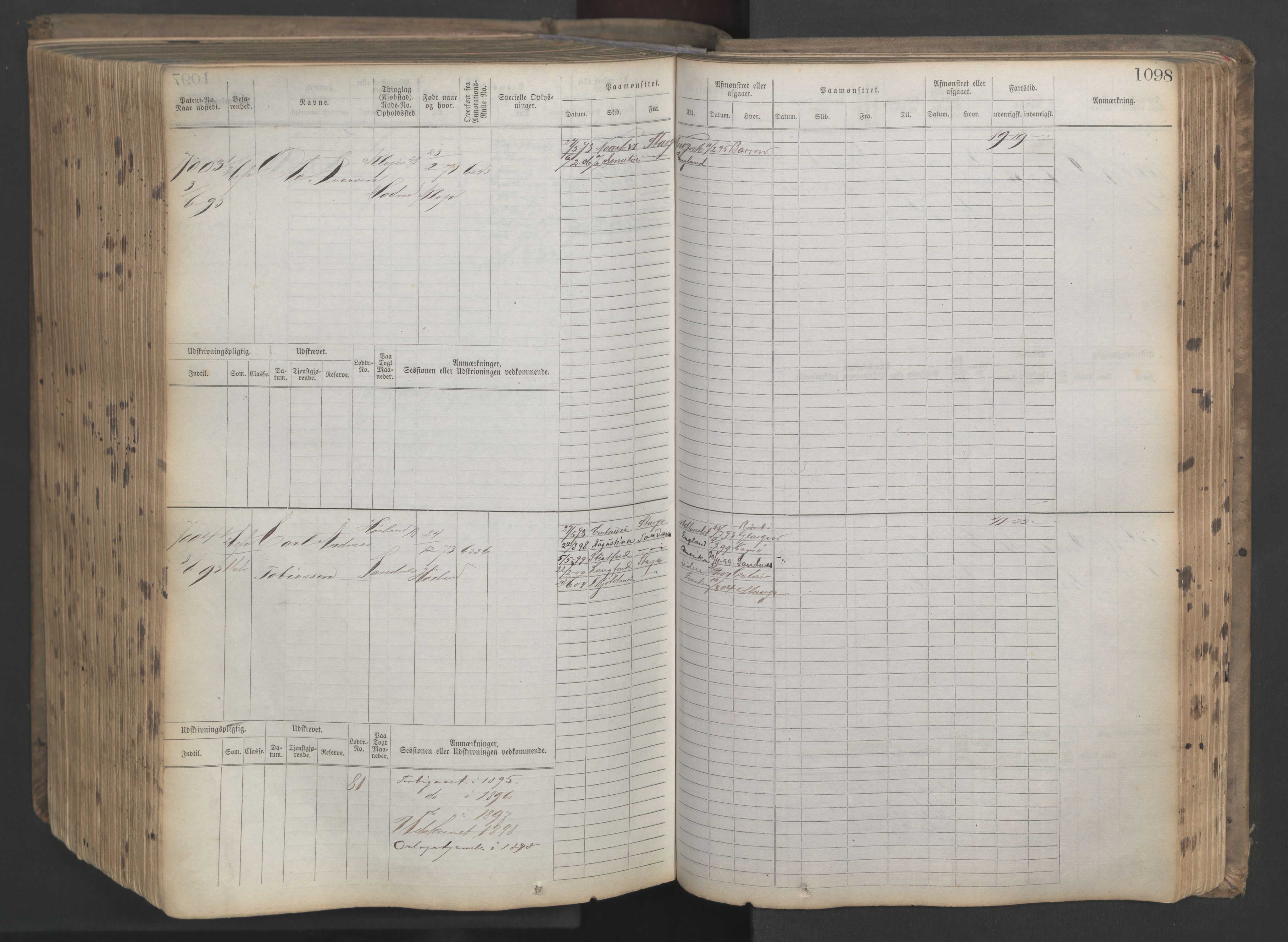 Stavanger sjømannskontor, AV/SAST-A-102006/F/Fb/Fbb/L0021: Sjøfartshovedrulle patnentnr. 6005-7204 (dublett), 1887, p. 504