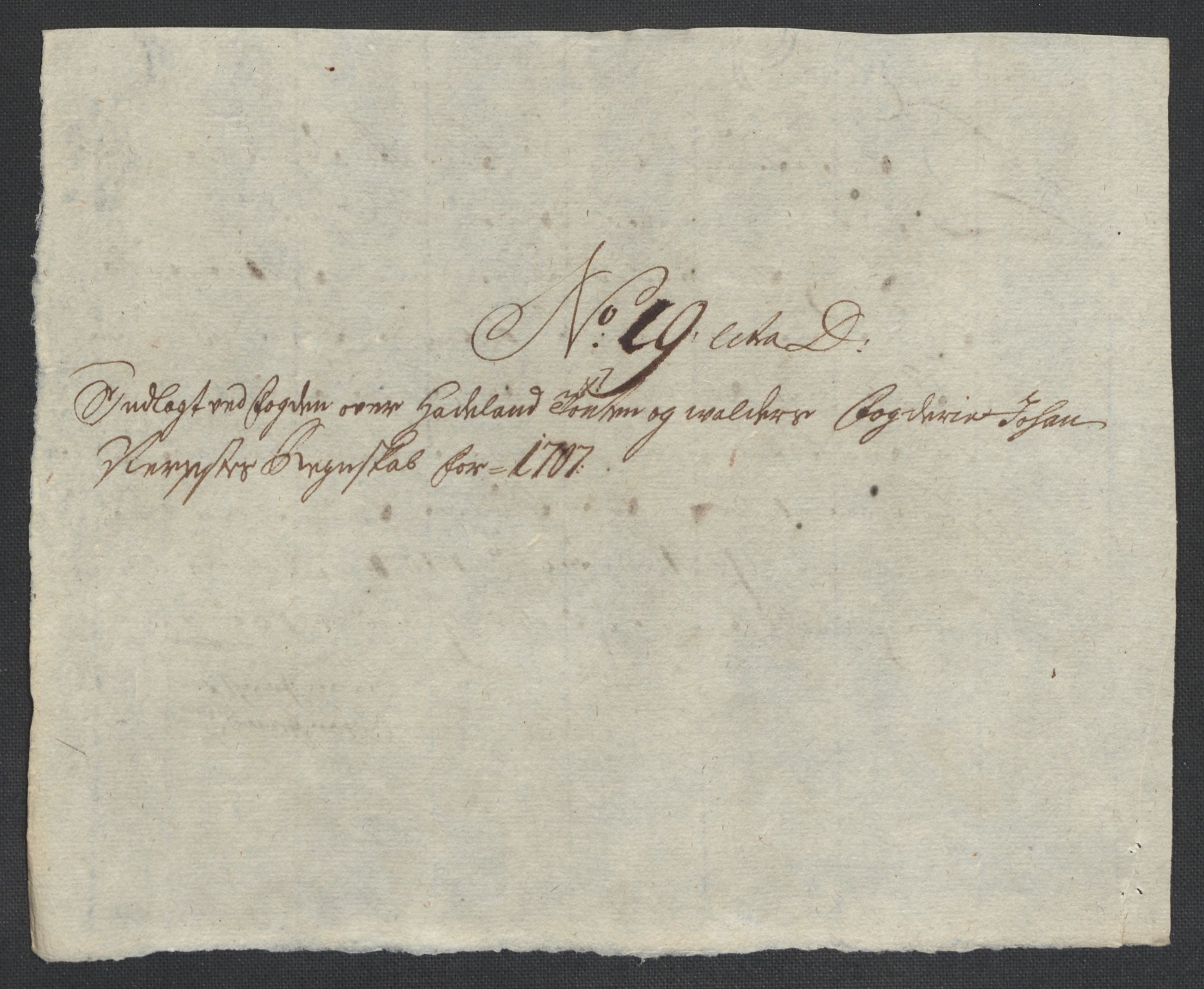 Rentekammeret inntil 1814, Reviderte regnskaper, Fogderegnskap, AV/RA-EA-4092/R18/L1305: Fogderegnskap Hadeland, Toten og Valdres, 1707-1708, p. 314