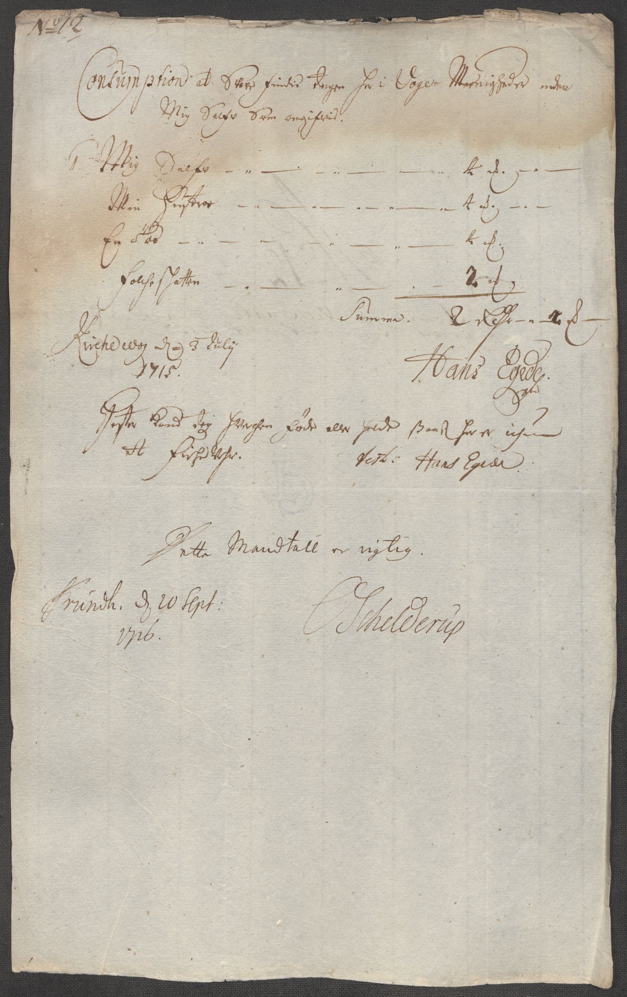 Rentekammeret inntil 1814, Reviderte regnskaper, Fogderegnskap, AV/RA-EA-4092/R67/L4681: Fogderegnskap Vesterålen, Andenes og Lofoten, 1715, p. 98