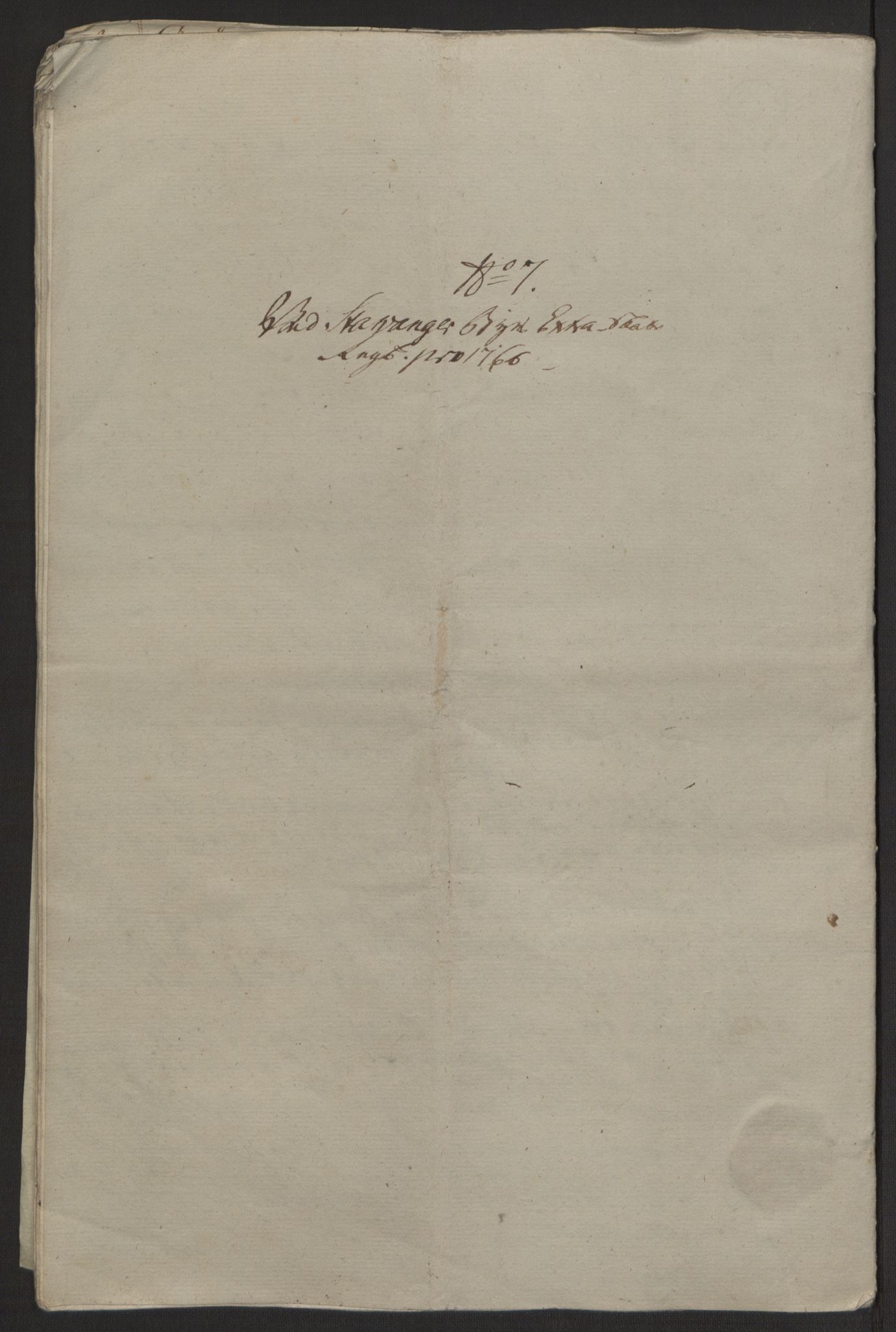 Rentekammeret inntil 1814, Reviderte regnskaper, Byregnskaper, AV/RA-EA-4066/R/Ro/L0305/0001: [O6] Kontribusjonsregnskap / Ekstraskatt, 1762-1768, p. 207