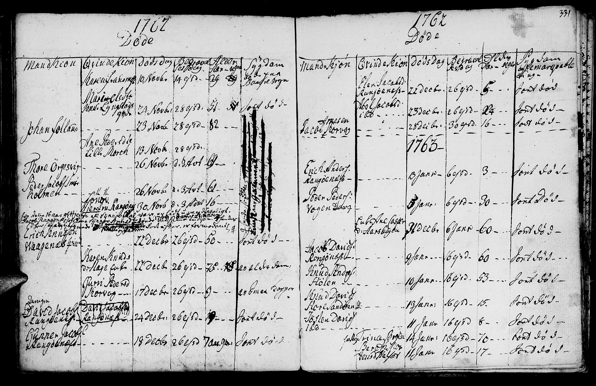 Ministerialprotokoller, klokkerbøker og fødselsregistre - Møre og Romsdal, AV/SAT-A-1454/570/L0828: Parish register (official) no. 570A02, 1750-1789, p. 330-331