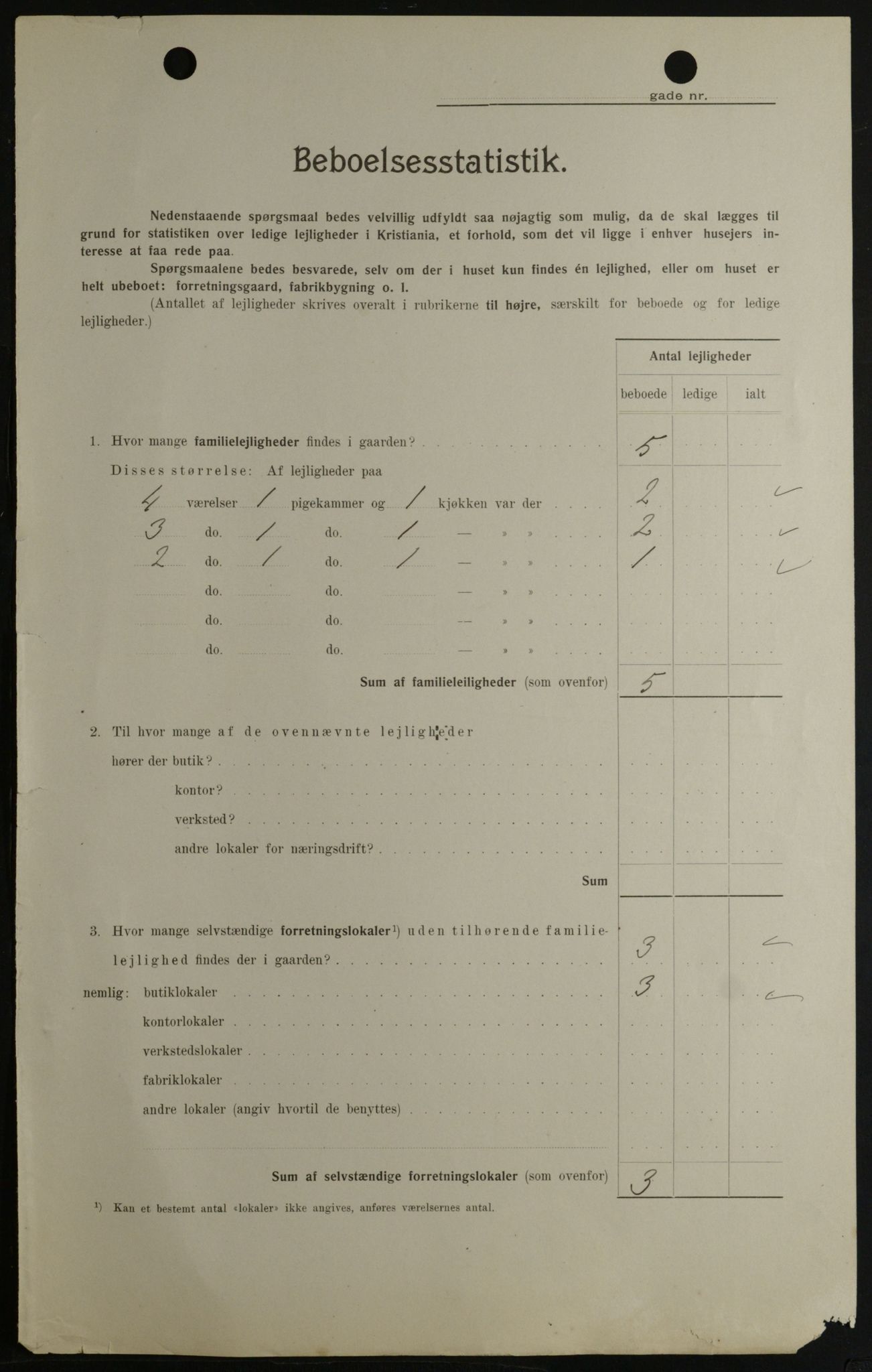 OBA, Municipal Census 1908 for Kristiania, 1908, p. 17913