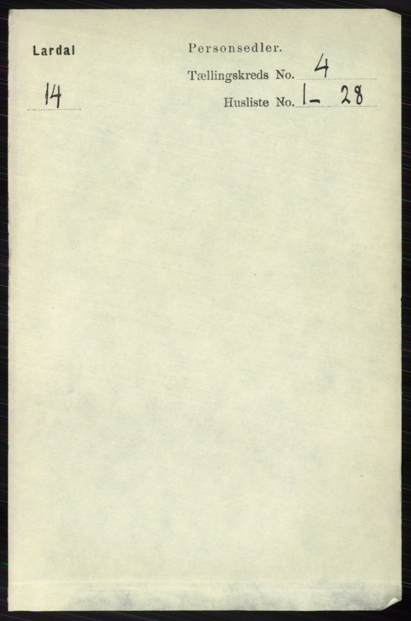 RA, 1891 census for 0728 Lardal, 1891, p. 1966
