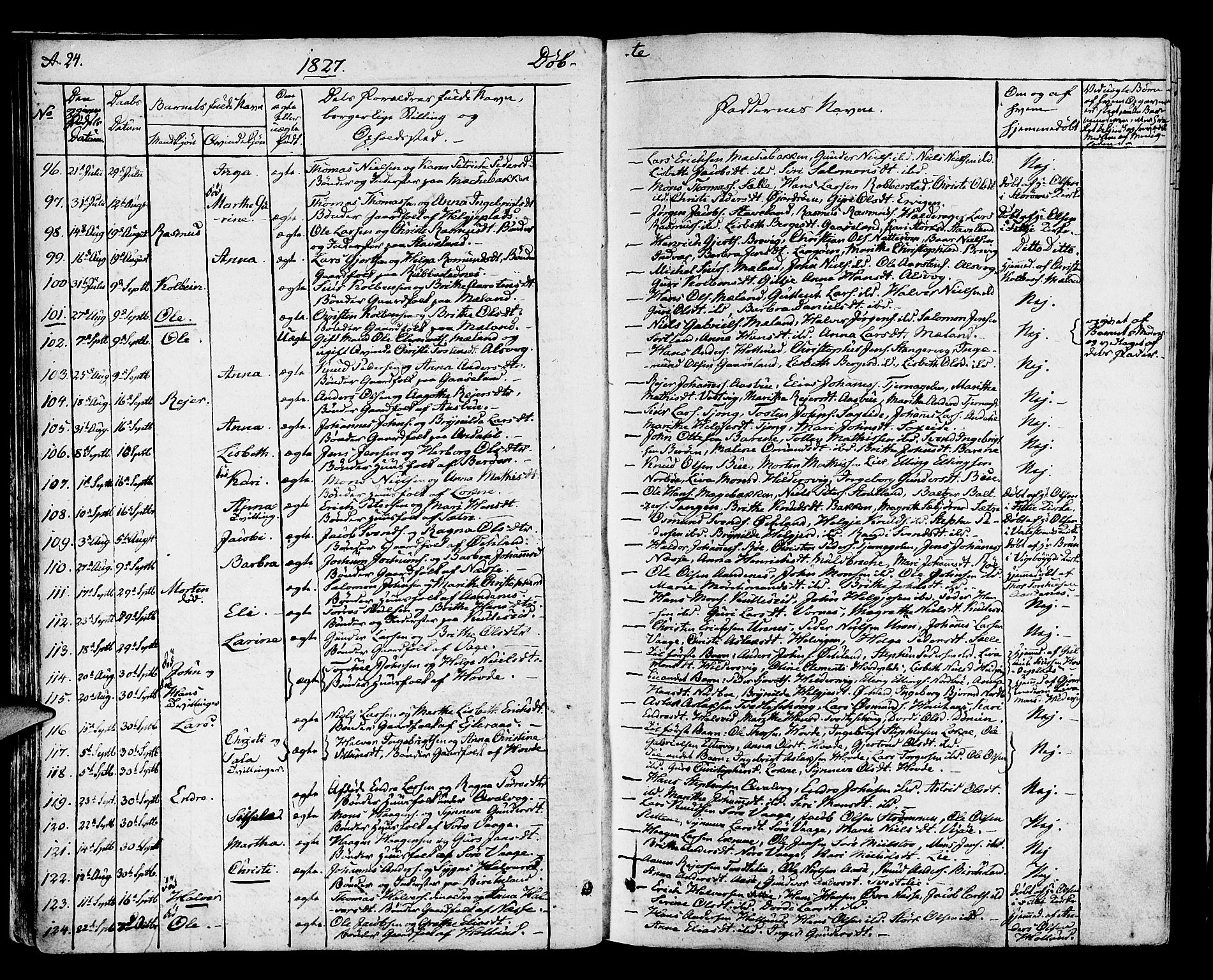 Finnås sokneprestembete, SAB/A-99925/H/Ha/Haa/Haaa/L0005: Parish register (official) no. A 5, 1823-1835, p. 24