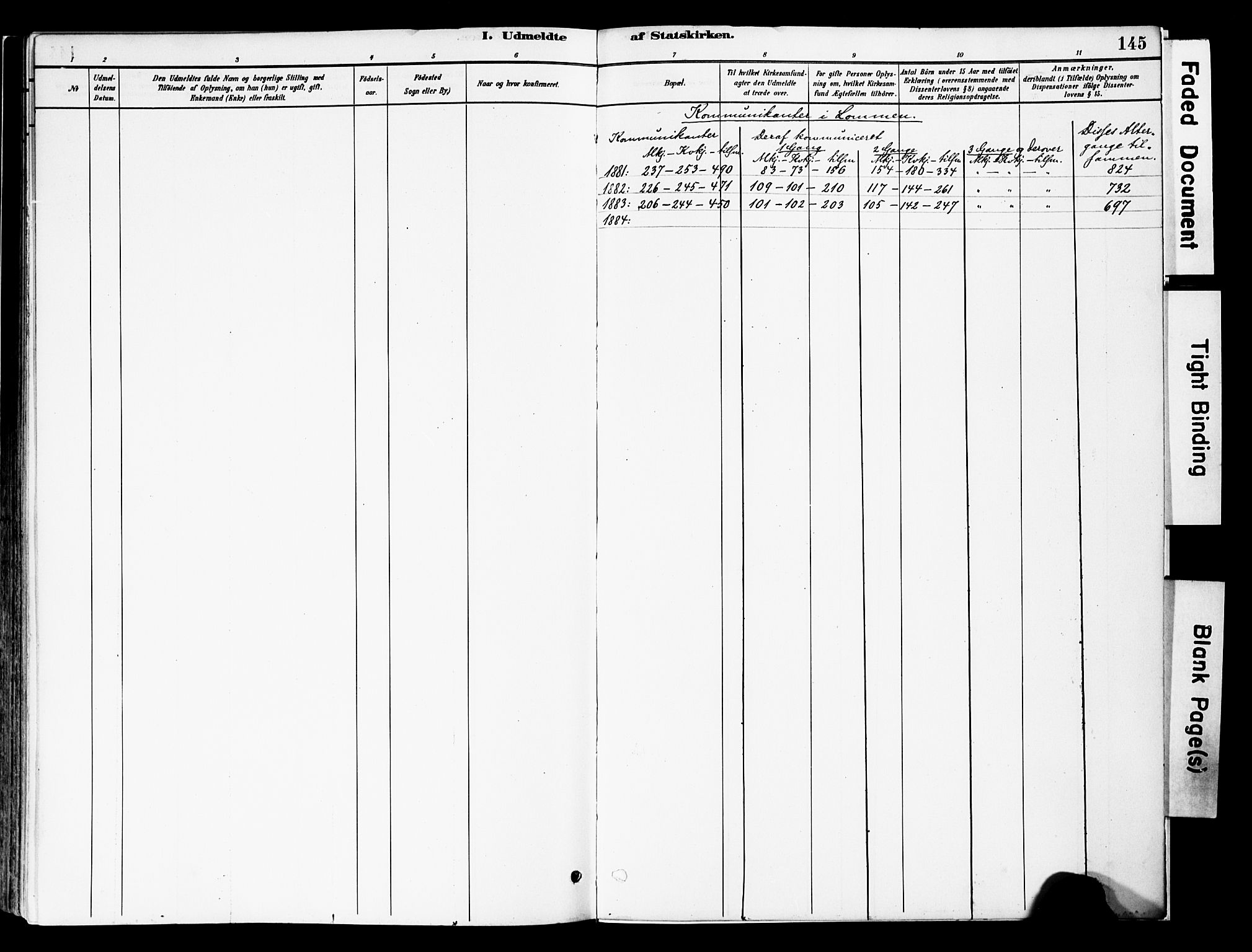 Vestre Slidre prestekontor, SAH/PREST-136/H/Ha/Haa/L0005: Parish register (official) no. 5, 1881-1912, p. 145