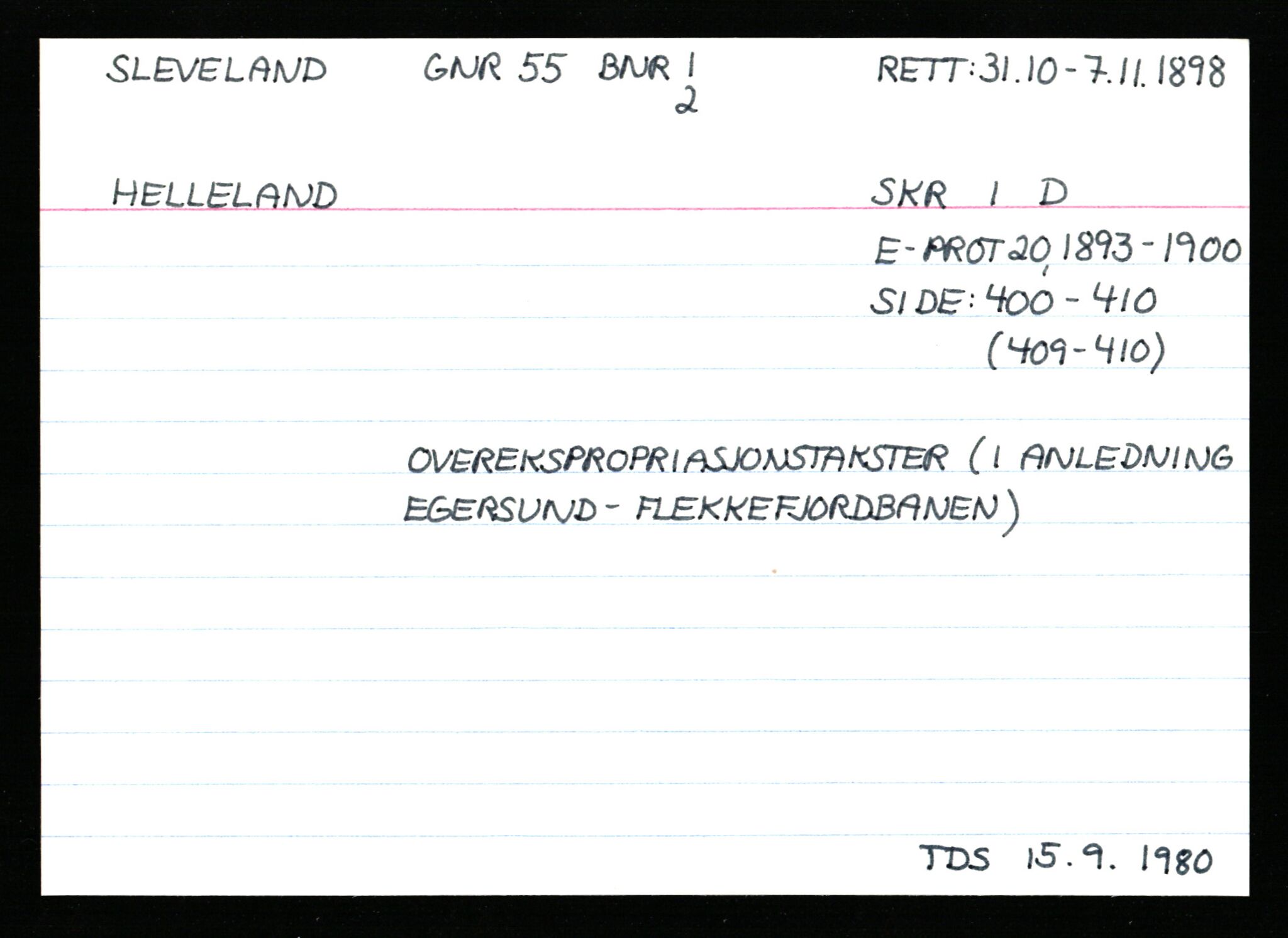 Statsarkivet i Stavanger, AV/SAST-A-101971/03/Y/Ym/L0053: Åstedskort sortert etter gårdsnavn: Skudeneshavn - Solbjør, 1600-1950, p. 378
