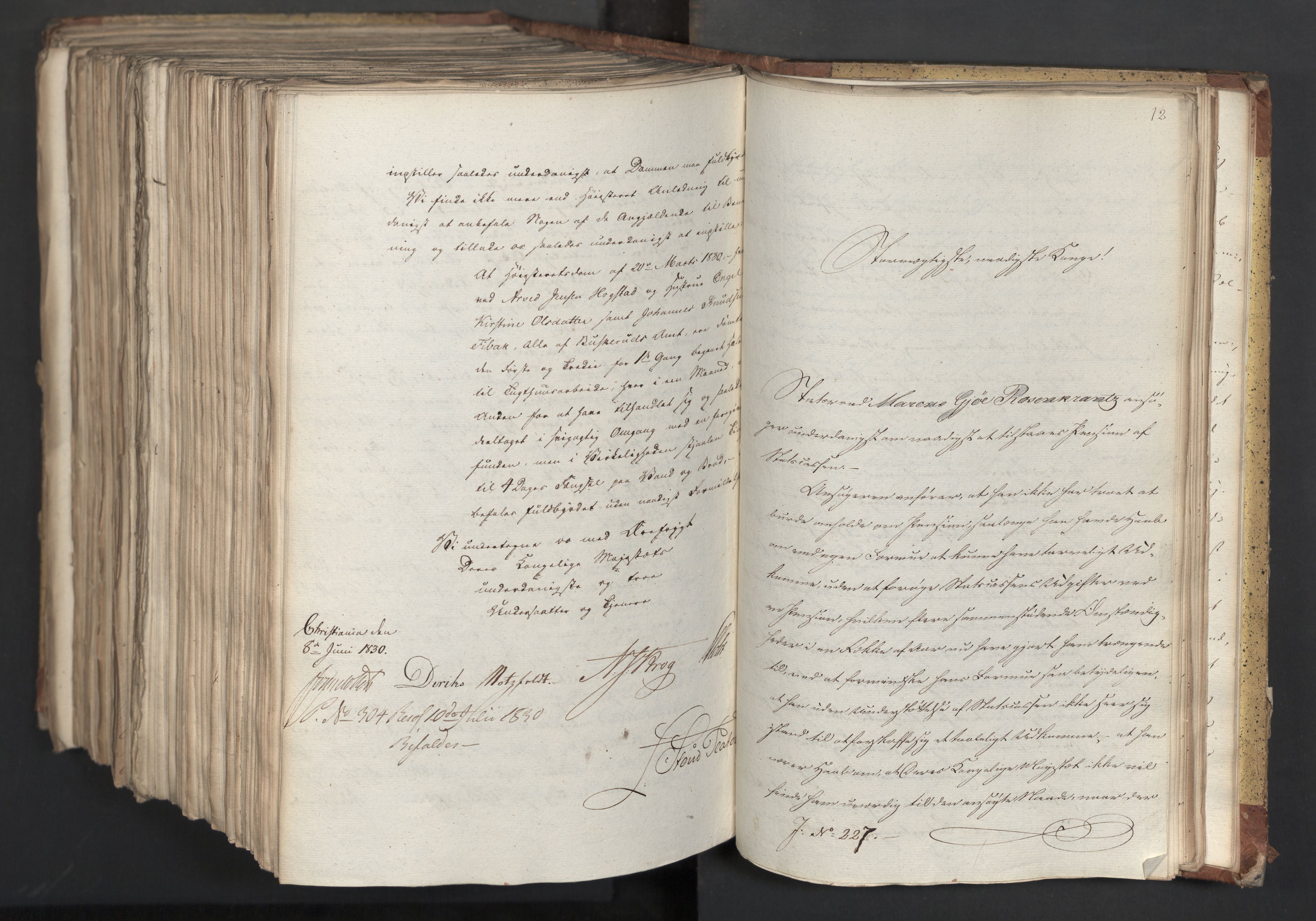 Statsrådsavdelingen i Stockholm, AV/RA-S-1003/D/Da/L0065: Regjeringsinnstillinger nr. 1-239, 1830, p. 903