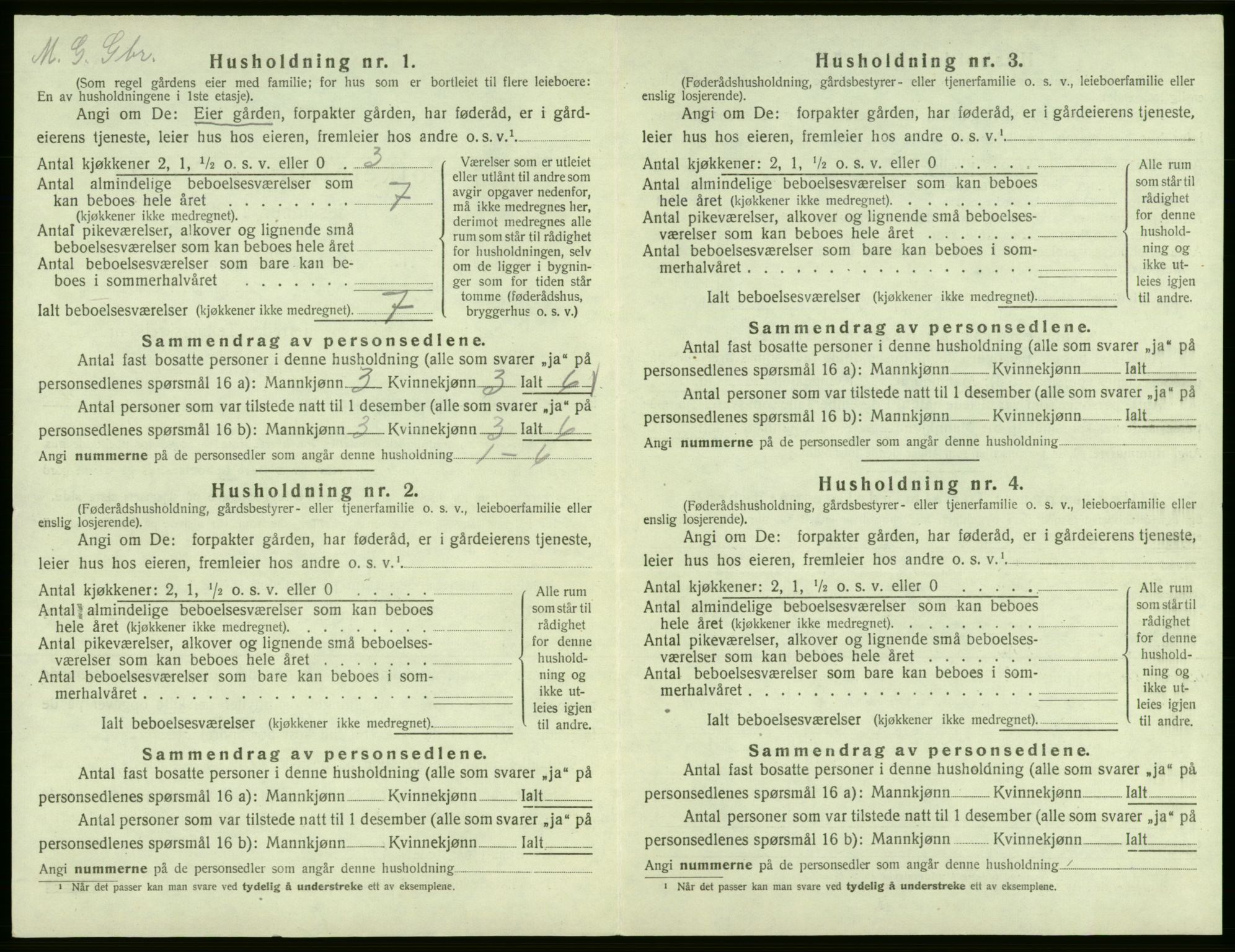 SAB, 1920 census for Jondal, 1920, p. 63