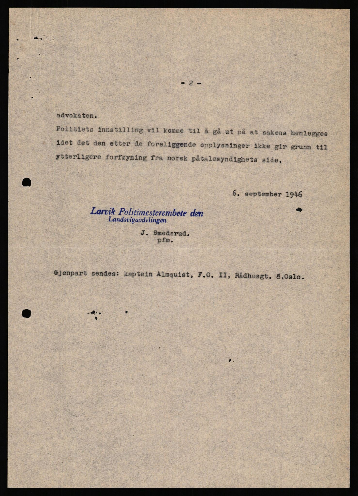 Forsvaret, Forsvarets overkommando II, AV/RA-RAFA-3915/D/Db/L0040: CI Questionaires. Tyske okkupasjonsstyrker i Norge. Østerrikere., 1945-1946, p. 407