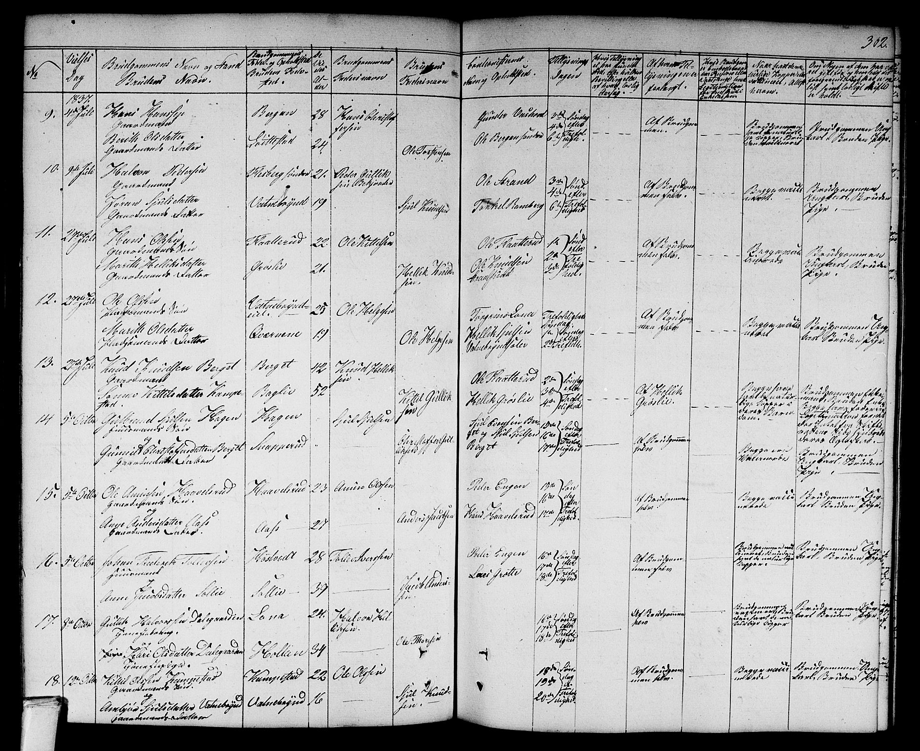 Flesberg kirkebøker, AV/SAKO-A-18/G/Ga/L0002: Parish register (copy) no. I 2, 1834-1860, p. 302