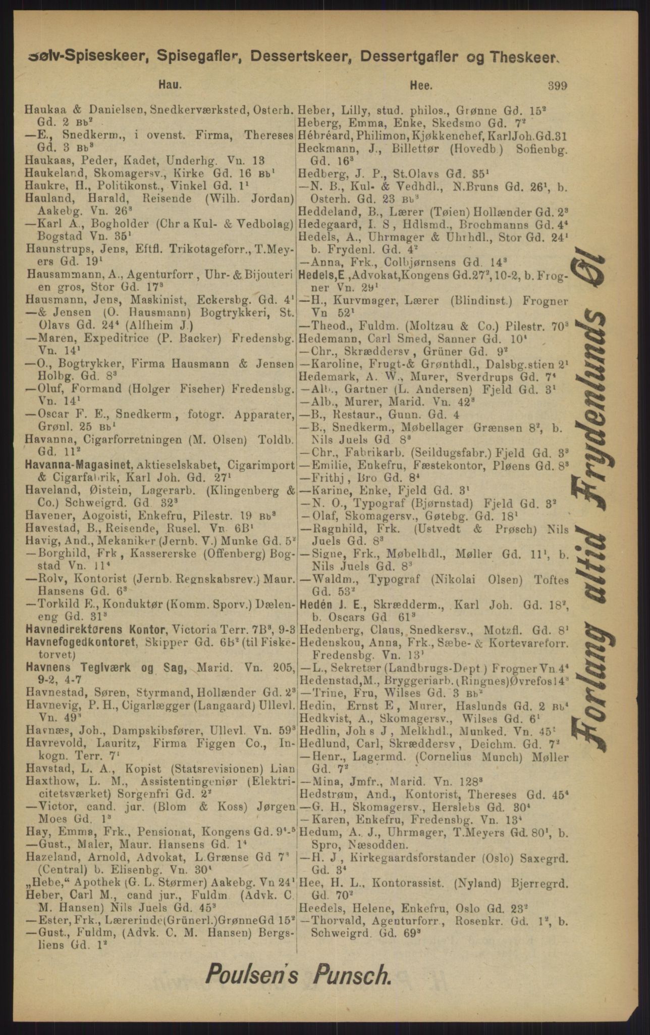 Kristiania/Oslo adressebok, PUBL/-, 1902, p. 399