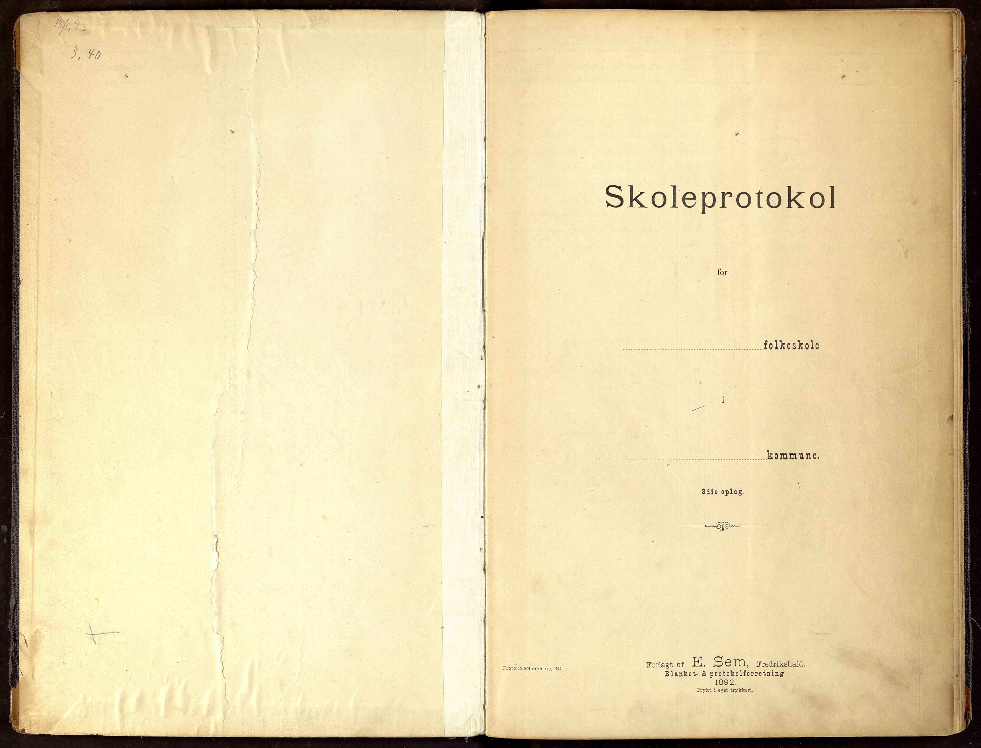 Tonstad kommune - Tonstad Skole, ARKSOR/1046TO551/H/L0001: Skoleprotokoll, 1896-1928