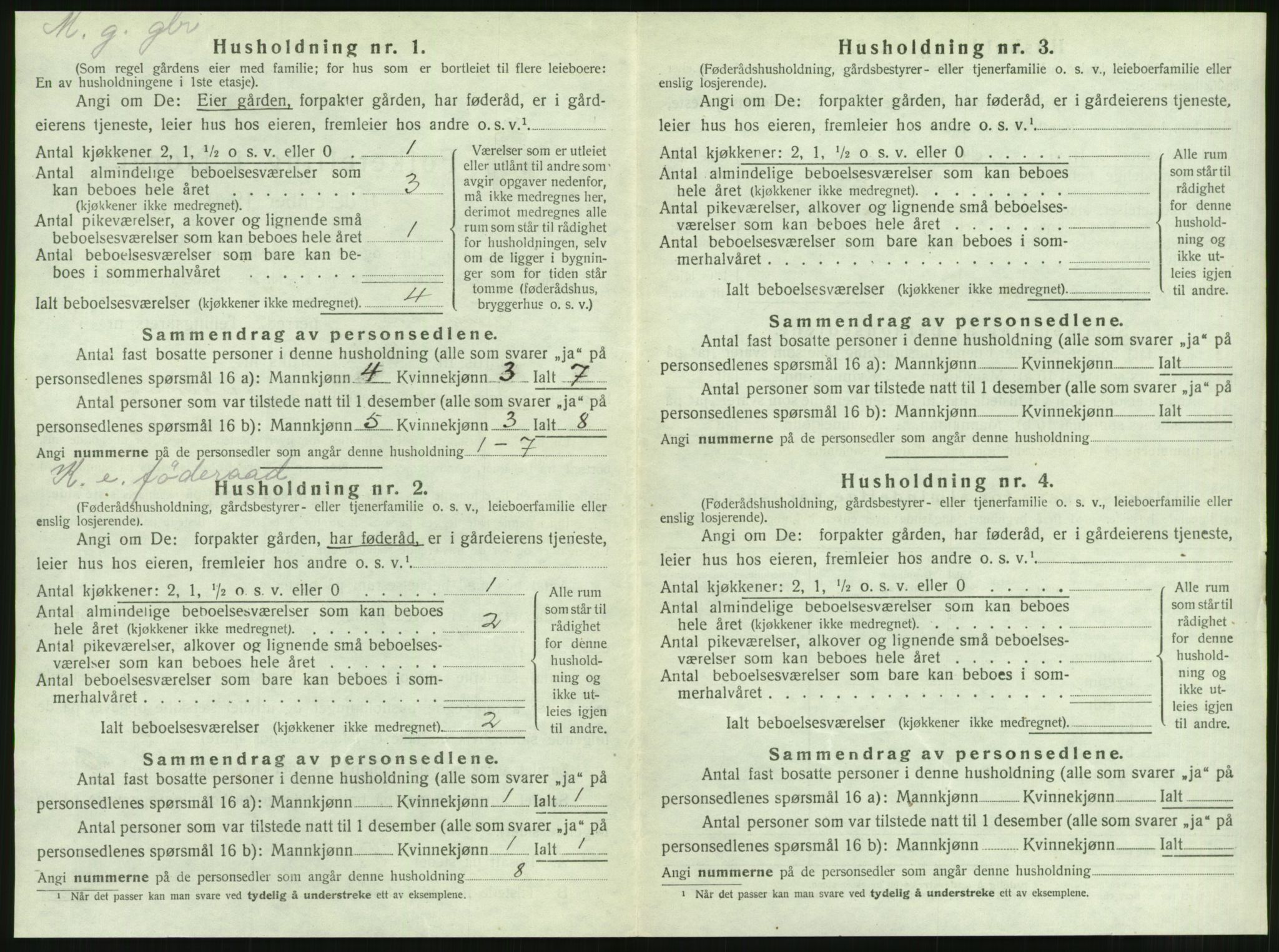 SAT, 1920 census for Tustna, 1920, p. 538