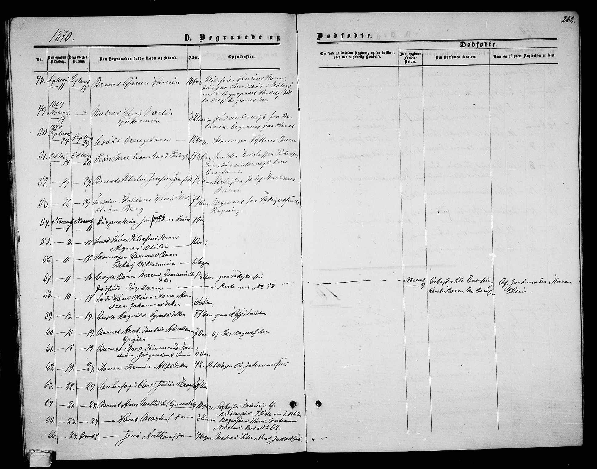 Tønsberg kirkebøker, AV/SAKO-A-330/G/Ga/L0004: Parish register (copy) no. 4, 1865-1874, p. 262