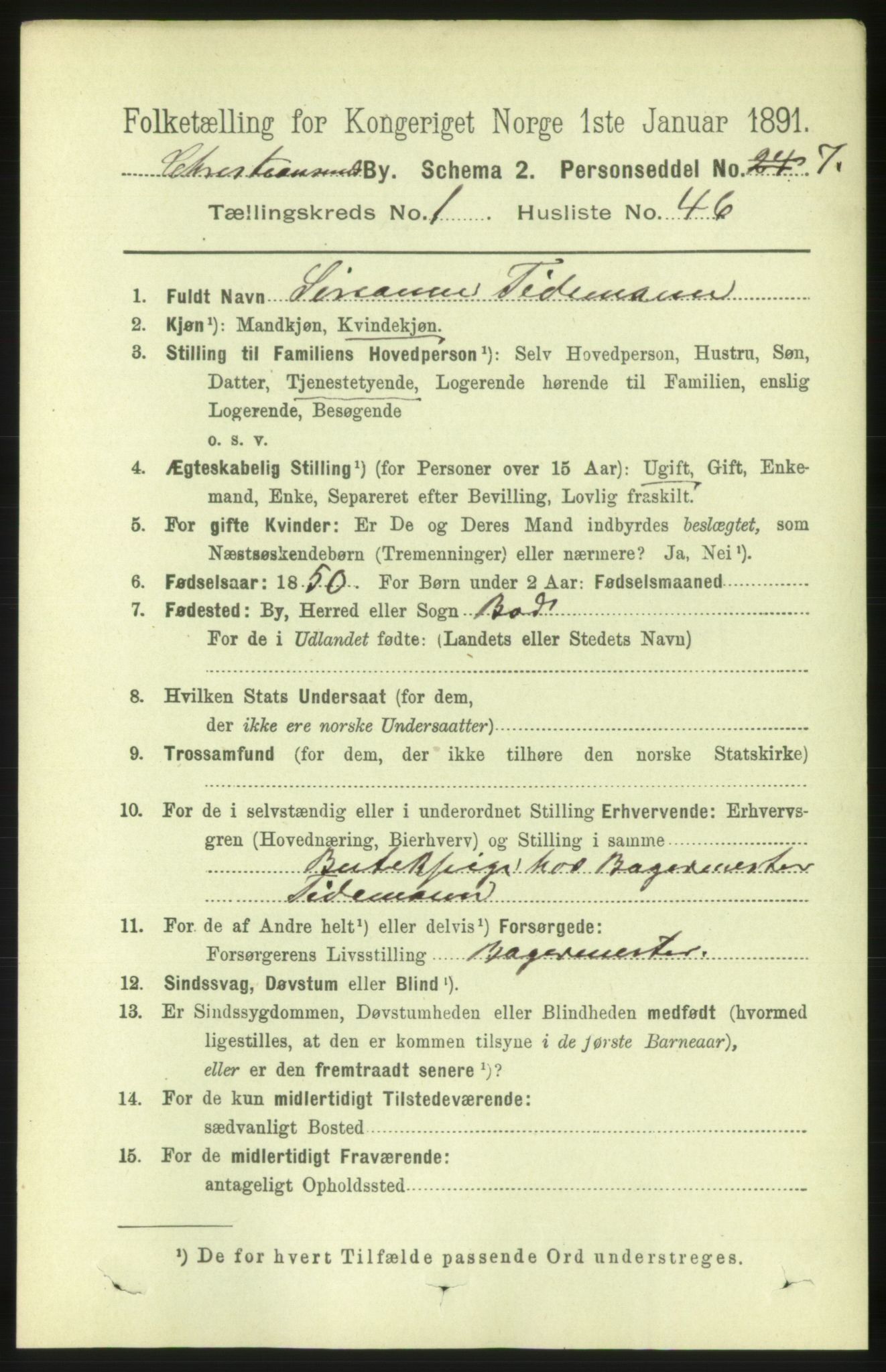 RA, 1891 census for 1503 Kristiansund, 1891, p. 2599