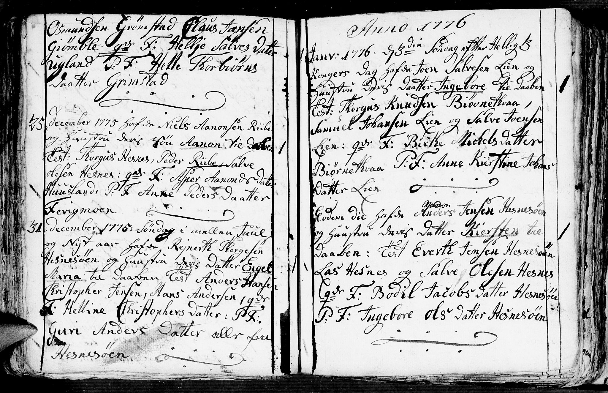Fjære sokneprestkontor, SAK/1111-0011/F/Fb/L0004: Parish register (copy) no. B 4, 1766-1785, p. 120b-121a