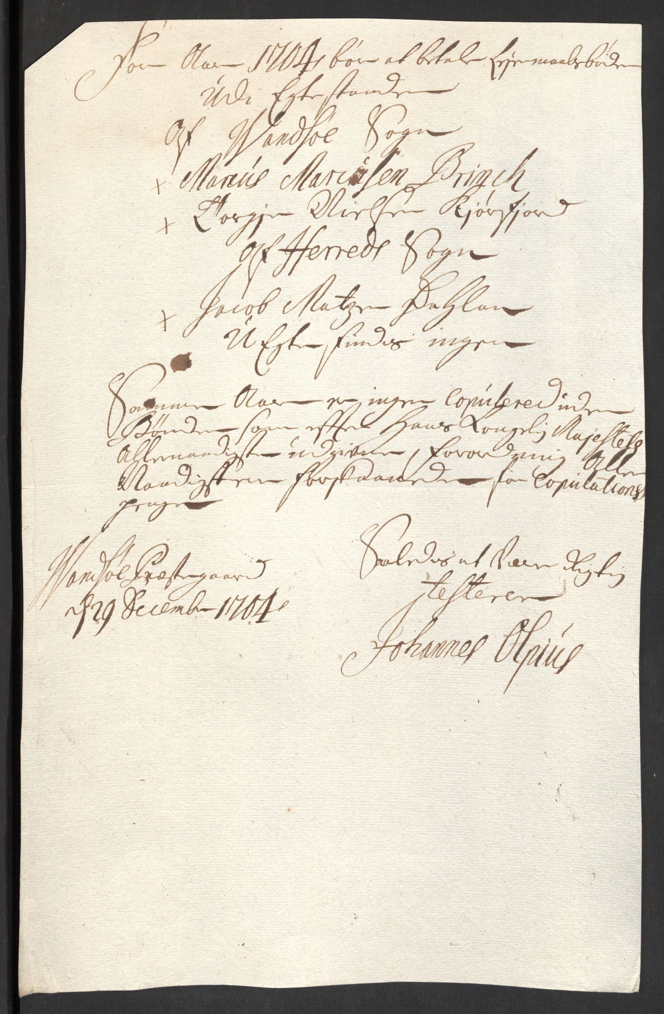 Rentekammeret inntil 1814, Reviderte regnskaper, Fogderegnskap, RA/EA-4092/R43/L2550: Fogderegnskap Lista og Mandal, 1703-1704, p. 256