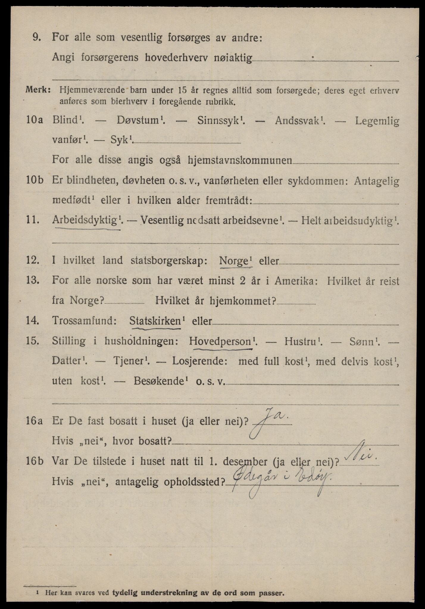 SAT, 1920 census for Edøy, 1920, p. 1311