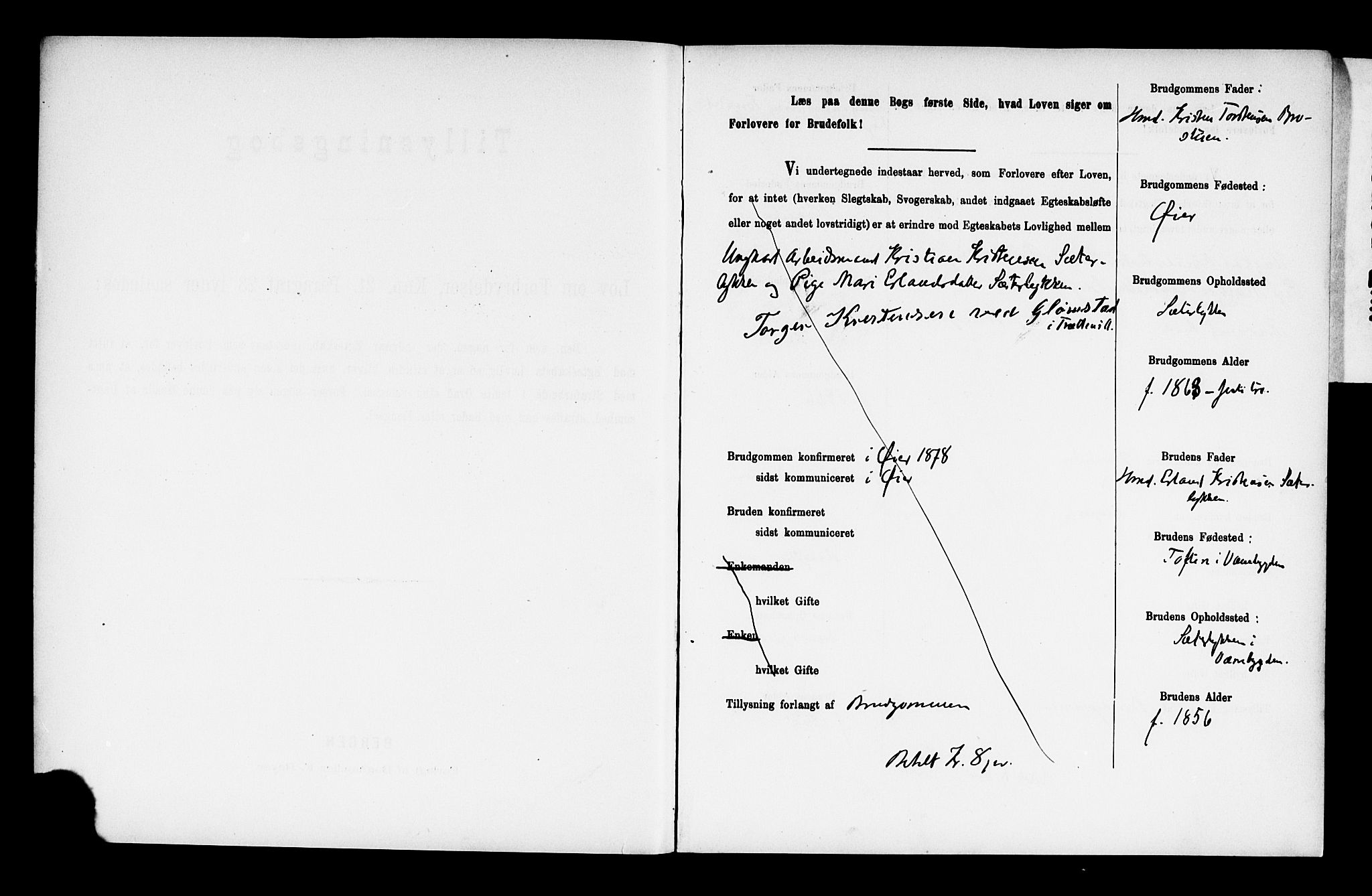 Ringebu prestekontor, SAH/PREST-082/I/Ie: Banns register no. 2, 1886-1894