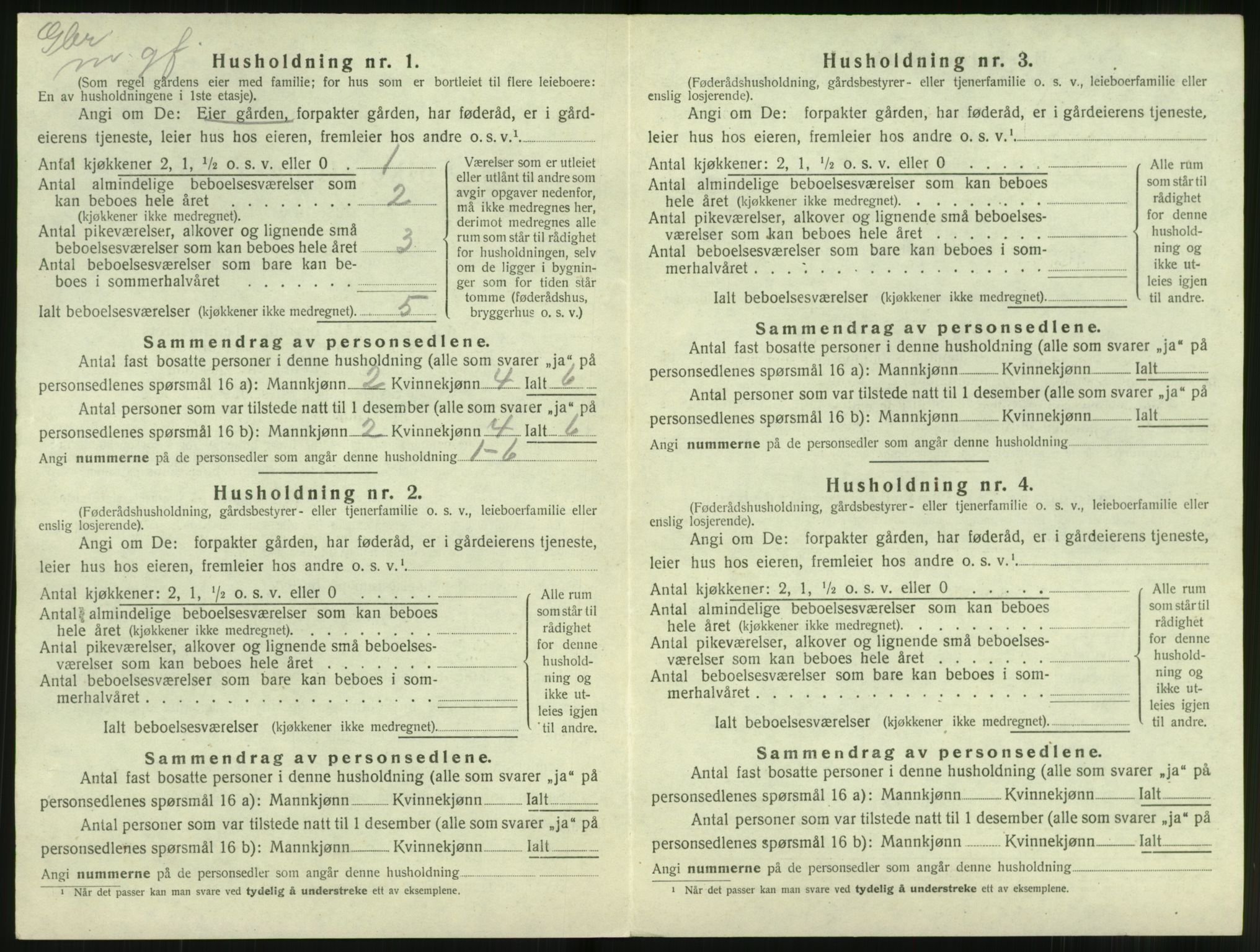 SAT, 1920 census for Stranda, 1920, p. 86