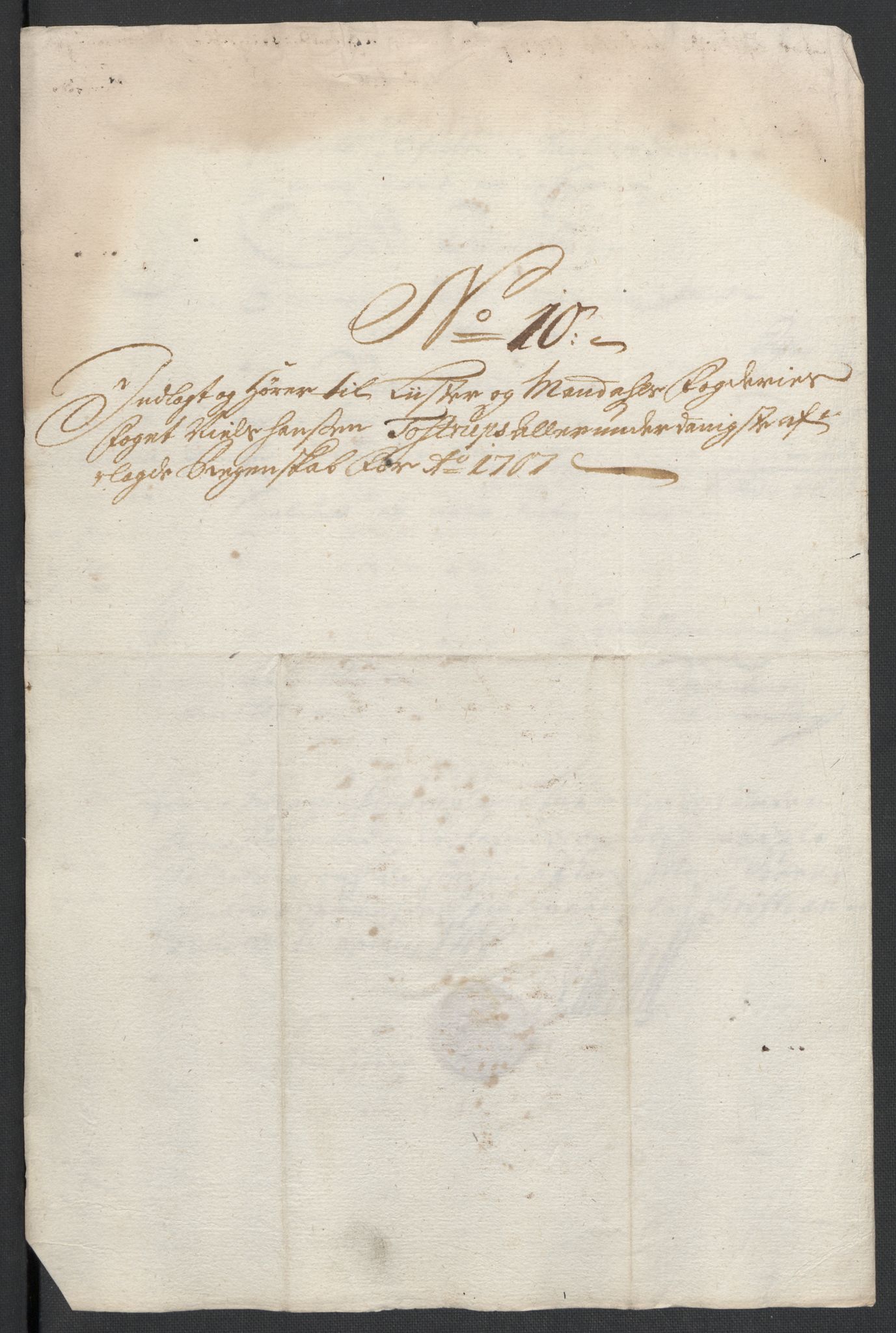 Rentekammeret inntil 1814, Reviderte regnskaper, Fogderegnskap, RA/EA-4092/R43/L2551: Fogderegnskap Lista og Mandal, 1705-1709, p. 464