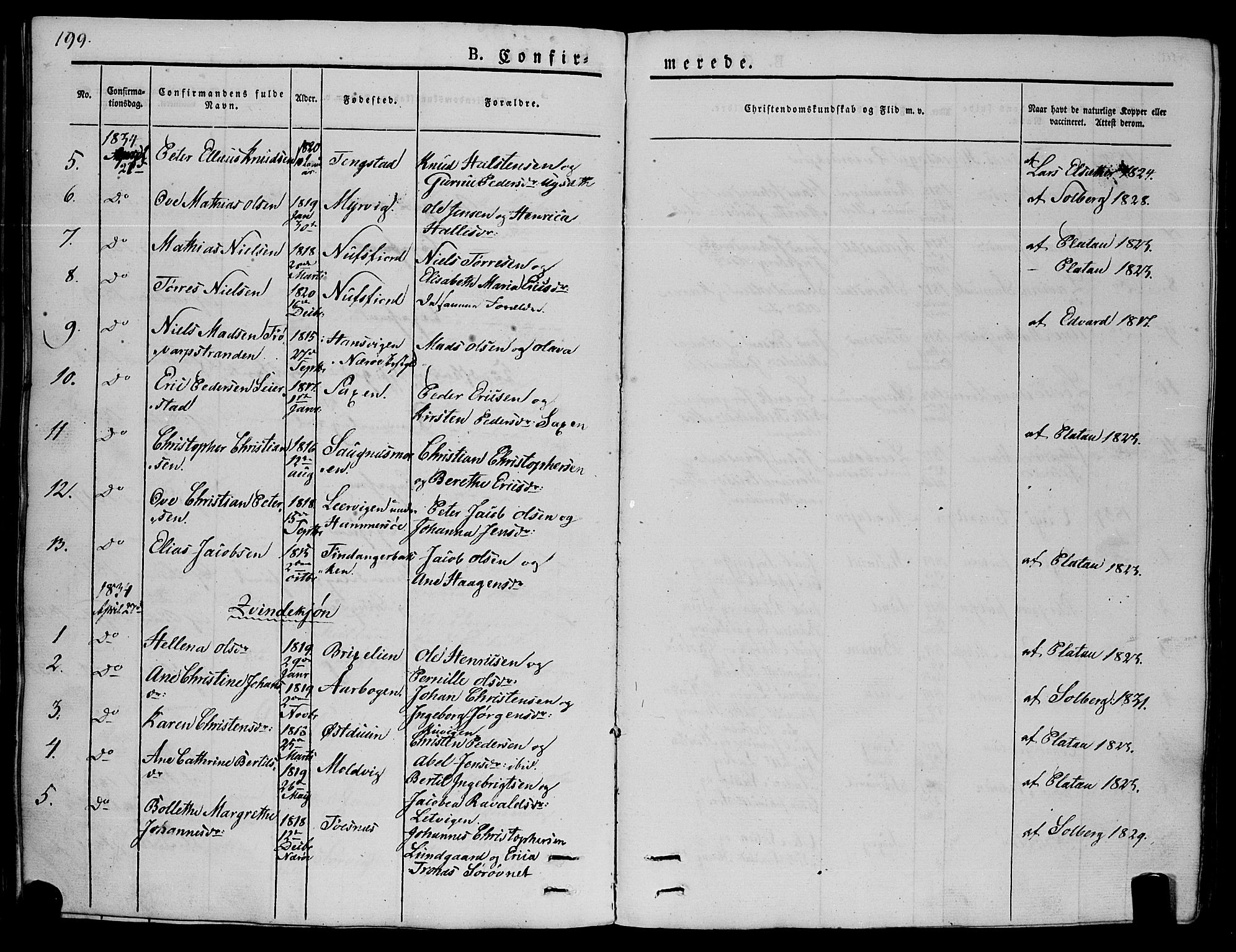Ministerialprotokoller, klokkerbøker og fødselsregistre - Nord-Trøndelag, SAT/A-1458/773/L0614: Parish register (official) no. 773A05, 1831-1856, p. 199