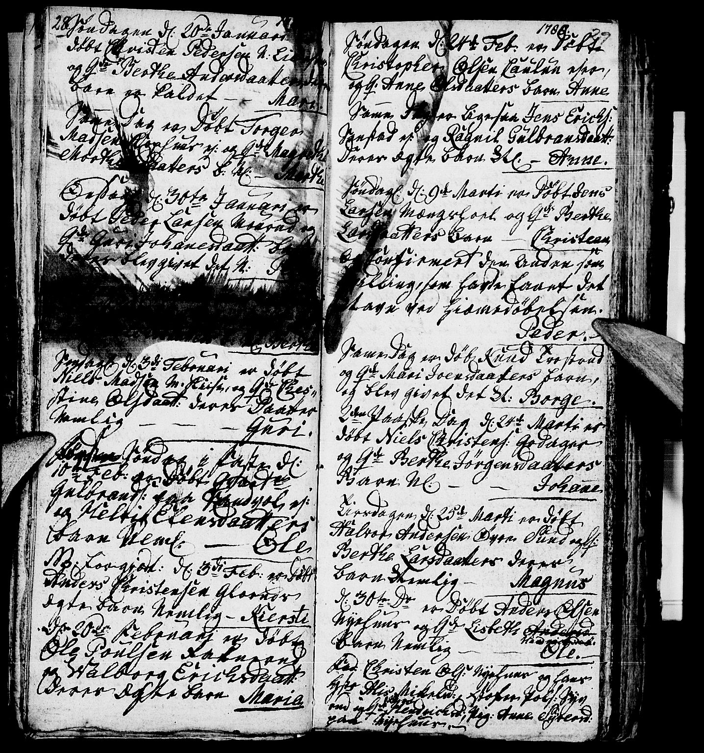 Nes prestekontor, Hedmark, AV/SAH-PREST-020/L/La/L0002: Parish register (copy) no. 2, 1785-1813, p. 28-29