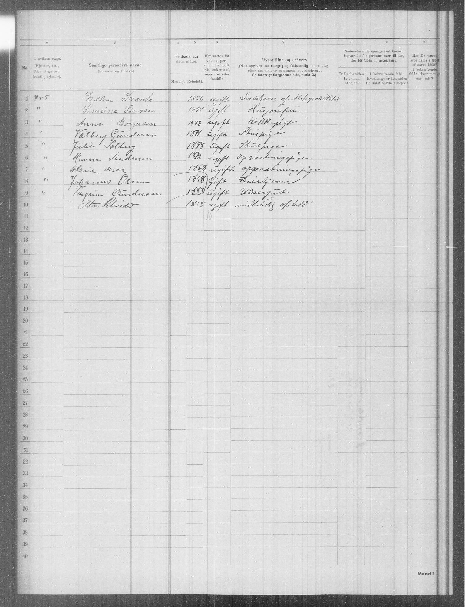 OBA, Municipal Census 1902 for Kristiania, 1902, p. 10023