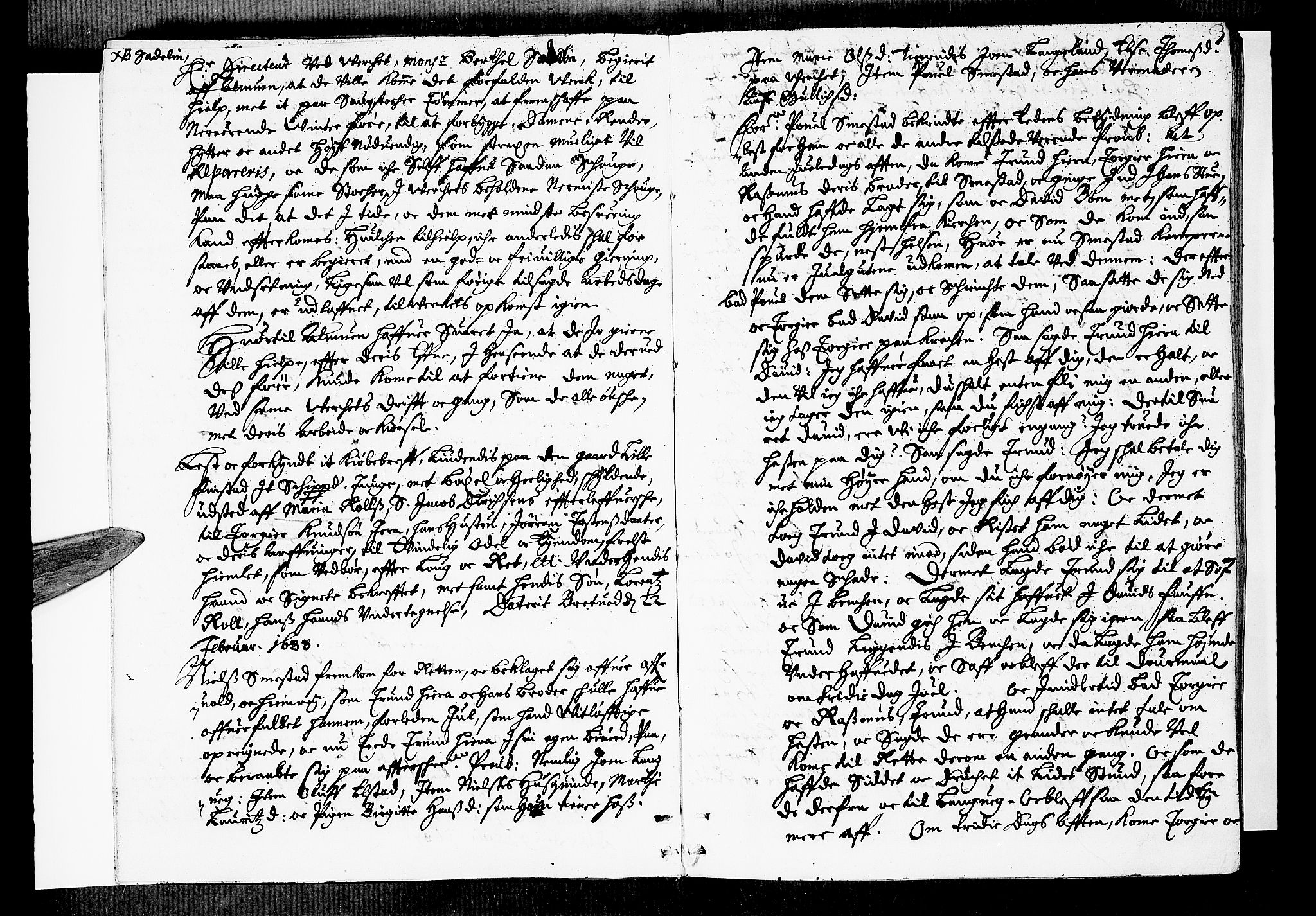 Øvre Romerike sorenskriveri, SAO/A-10649/F/Fb/L0027: Tingbok 27, 1688, p. 2b-3a