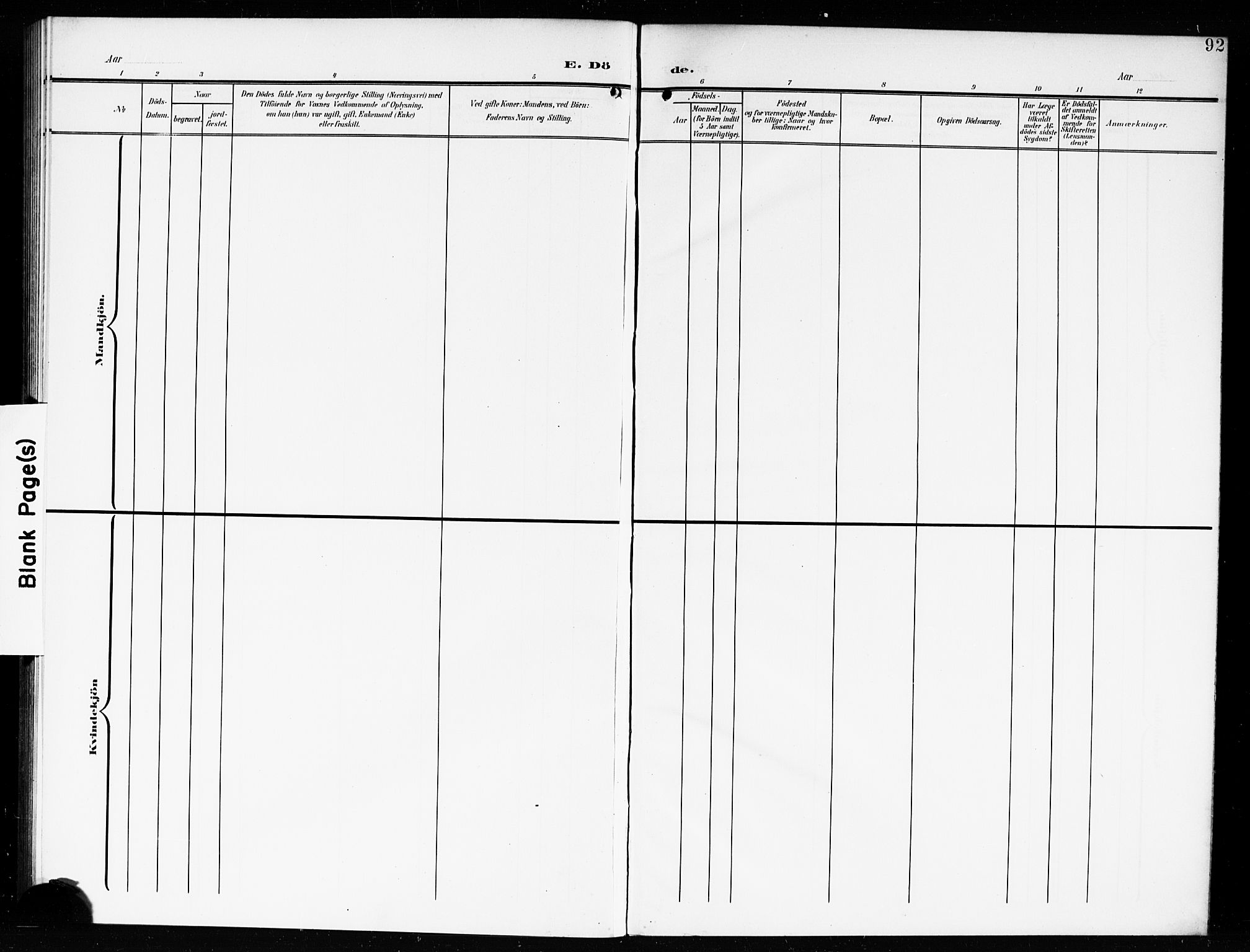 Hvaler prestekontor Kirkebøker, AV/SAO-A-2001/G/Gb/L0003: Parish register (copy) no. II 3, 1904-1917, p. 92