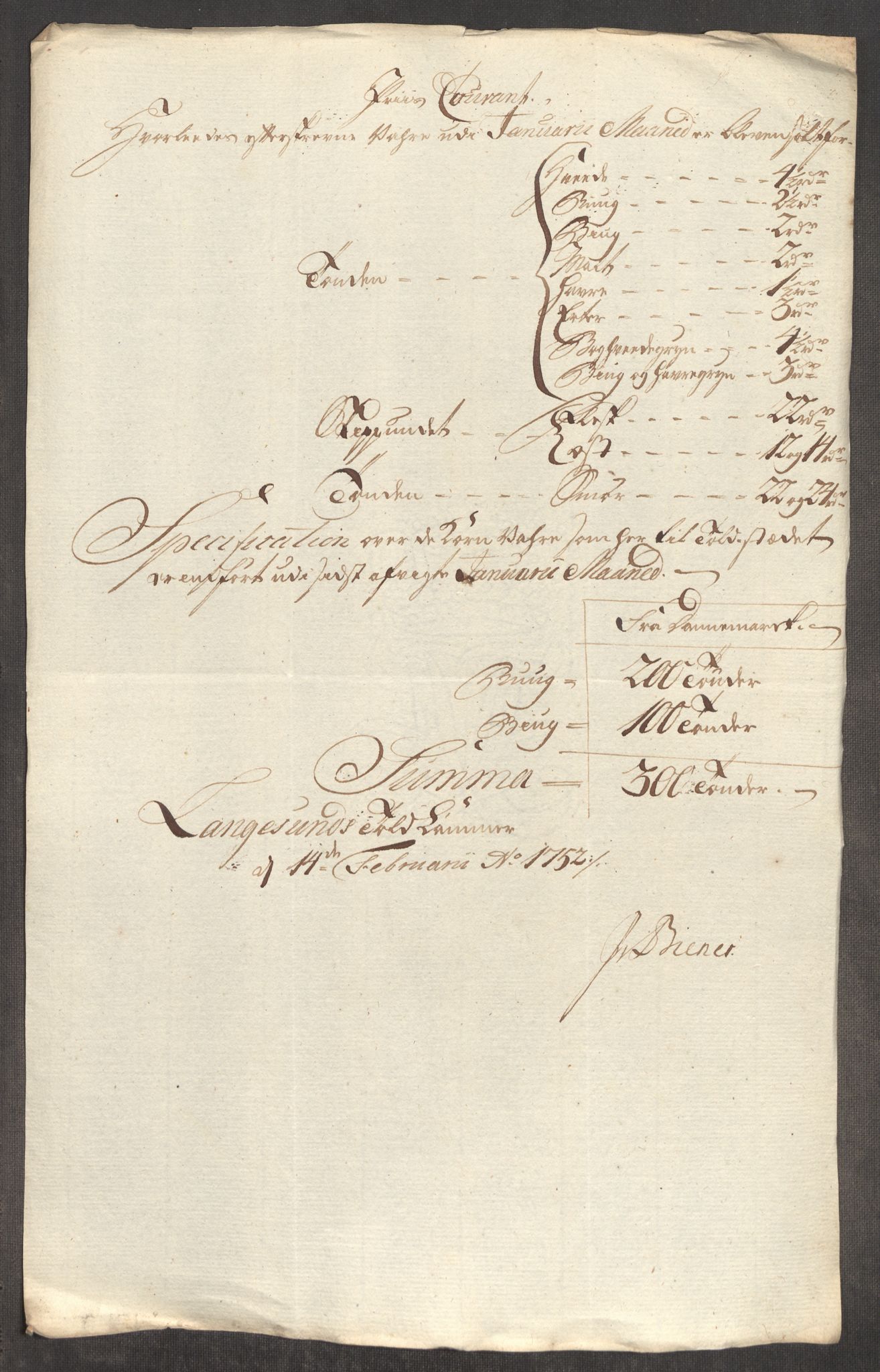 Rentekammeret inntil 1814, Realistisk ordnet avdeling, AV/RA-EA-4070/Oe/L0004: [Ø1]: Priskuranter, 1749-1752, p. 925