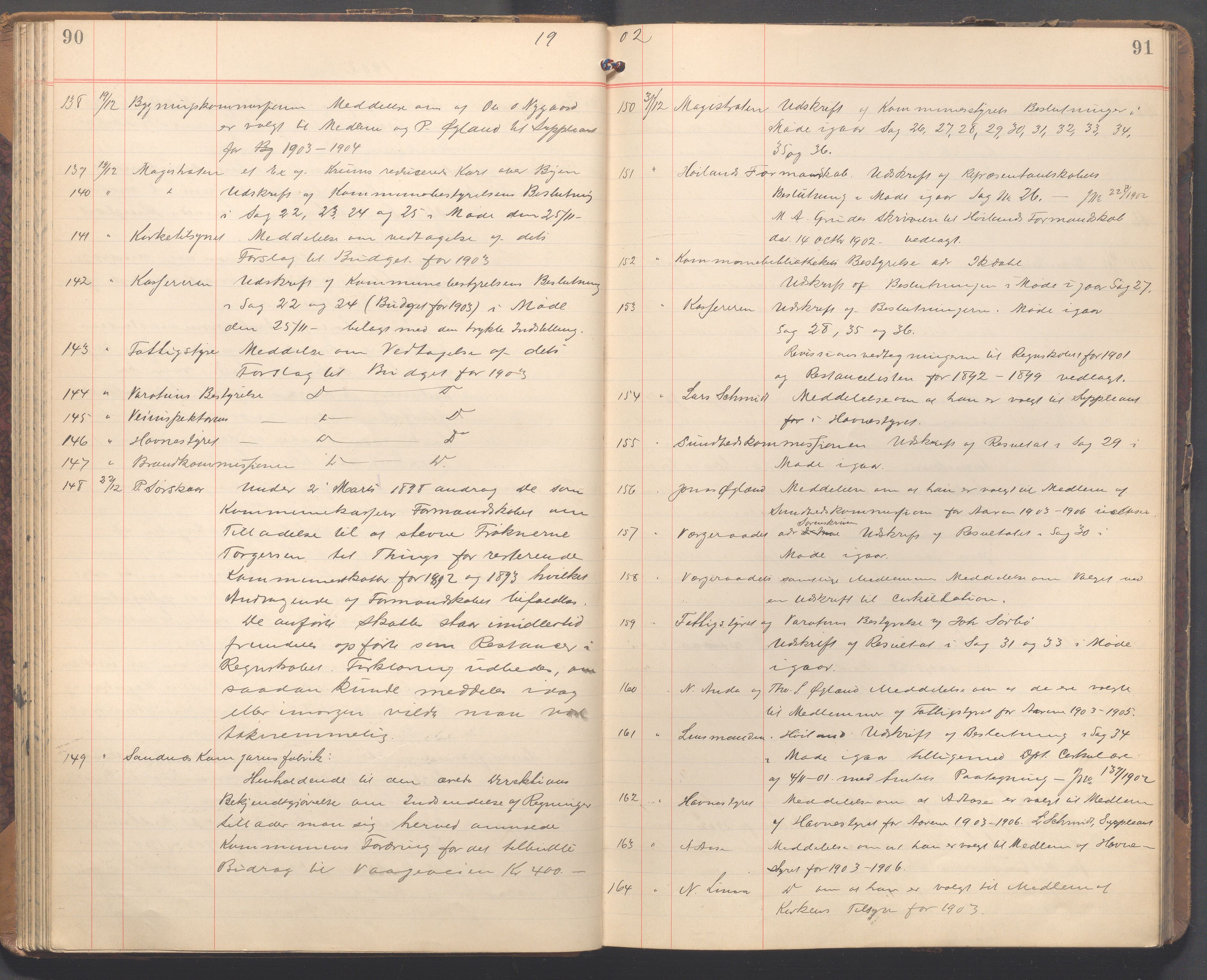 Sandnes kommune - Formannskapet og Bystyret, IKAR/K-100188/B/L0002: Kopibok, 1897-1918, p. 90-91