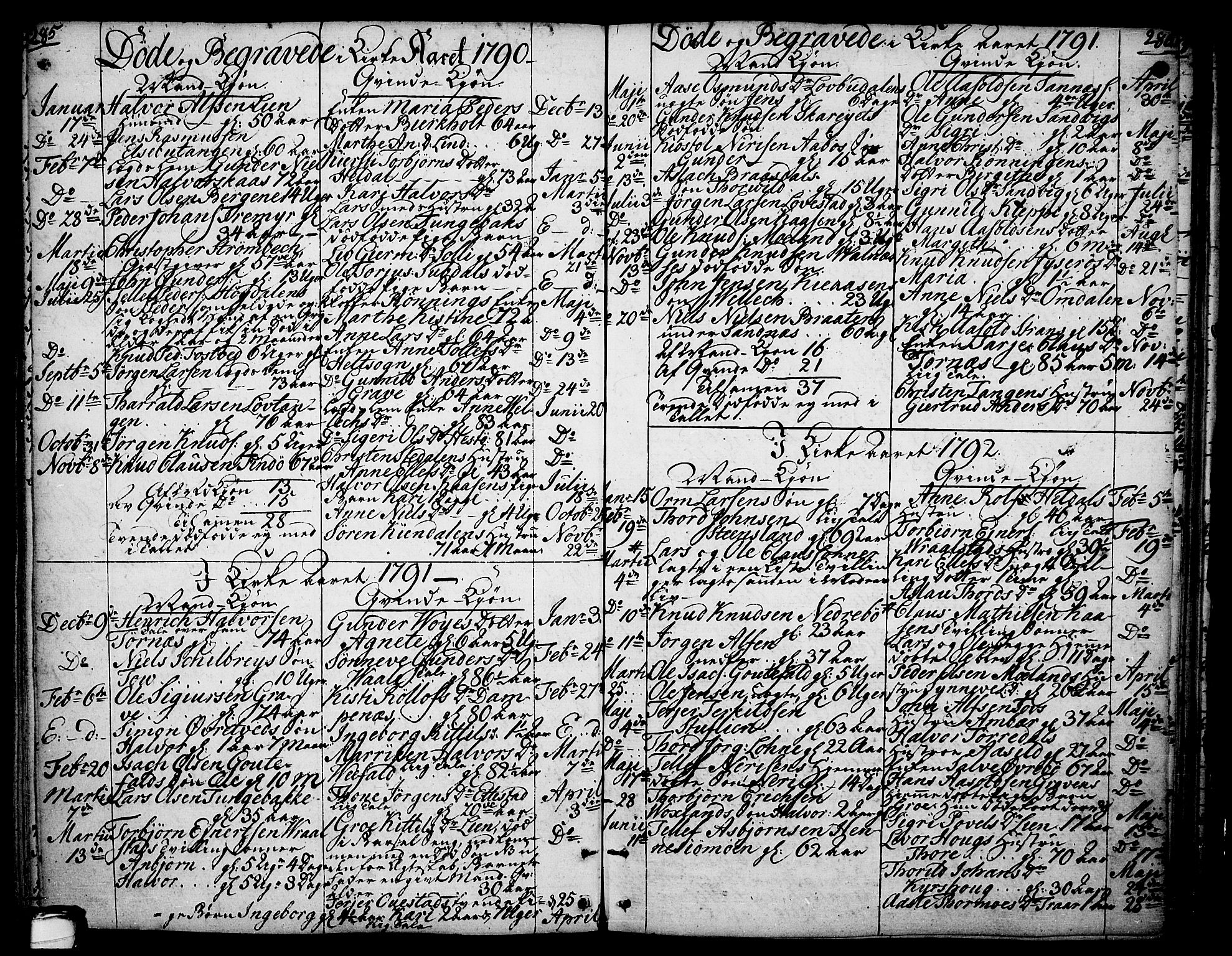 Drangedal kirkebøker, AV/SAKO-A-258/F/Fa/L0003: Parish register (official) no. 3, 1768-1814, p. 285-286