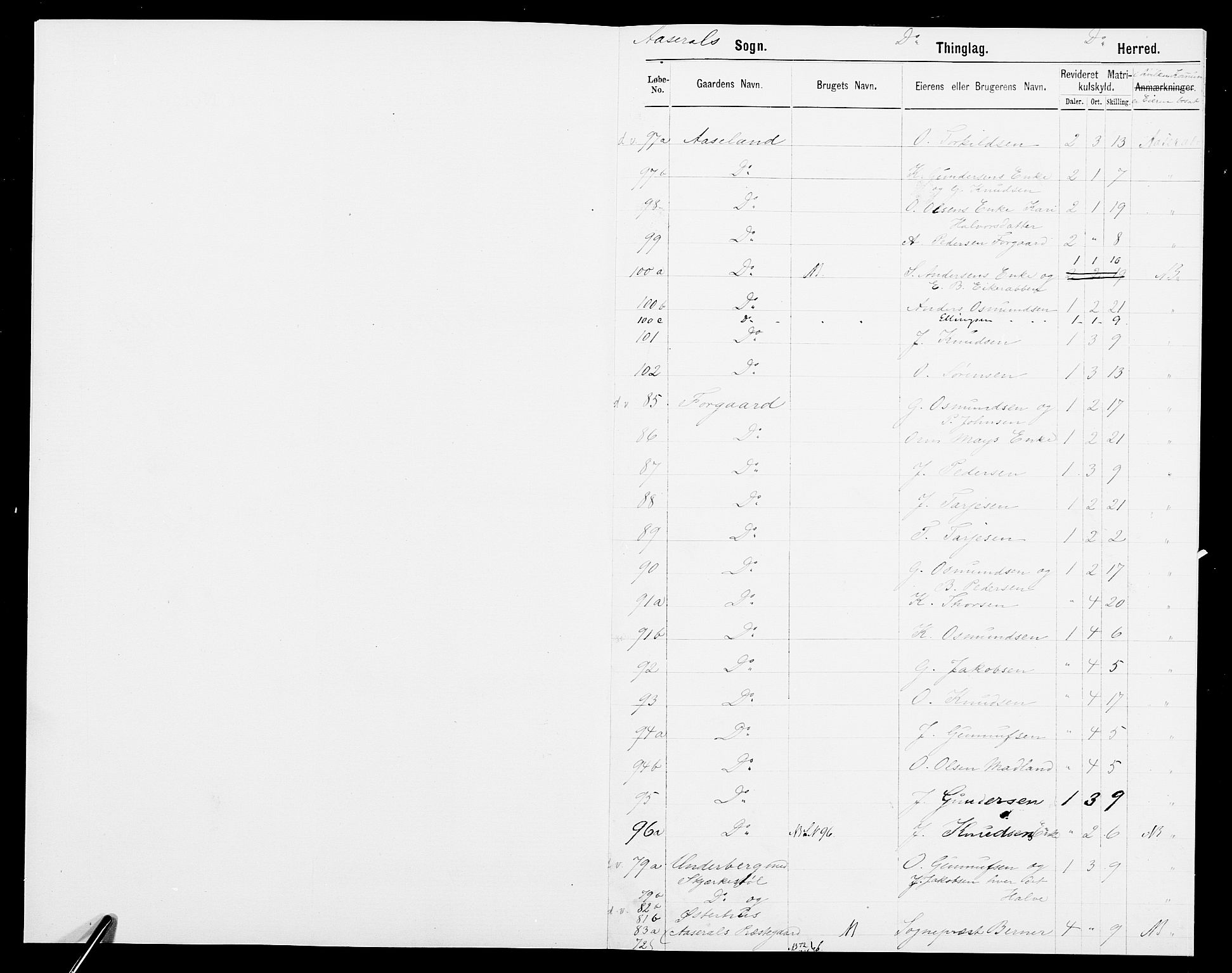SAK, 1875 census for 0980P Åseral, 1875, p. 4