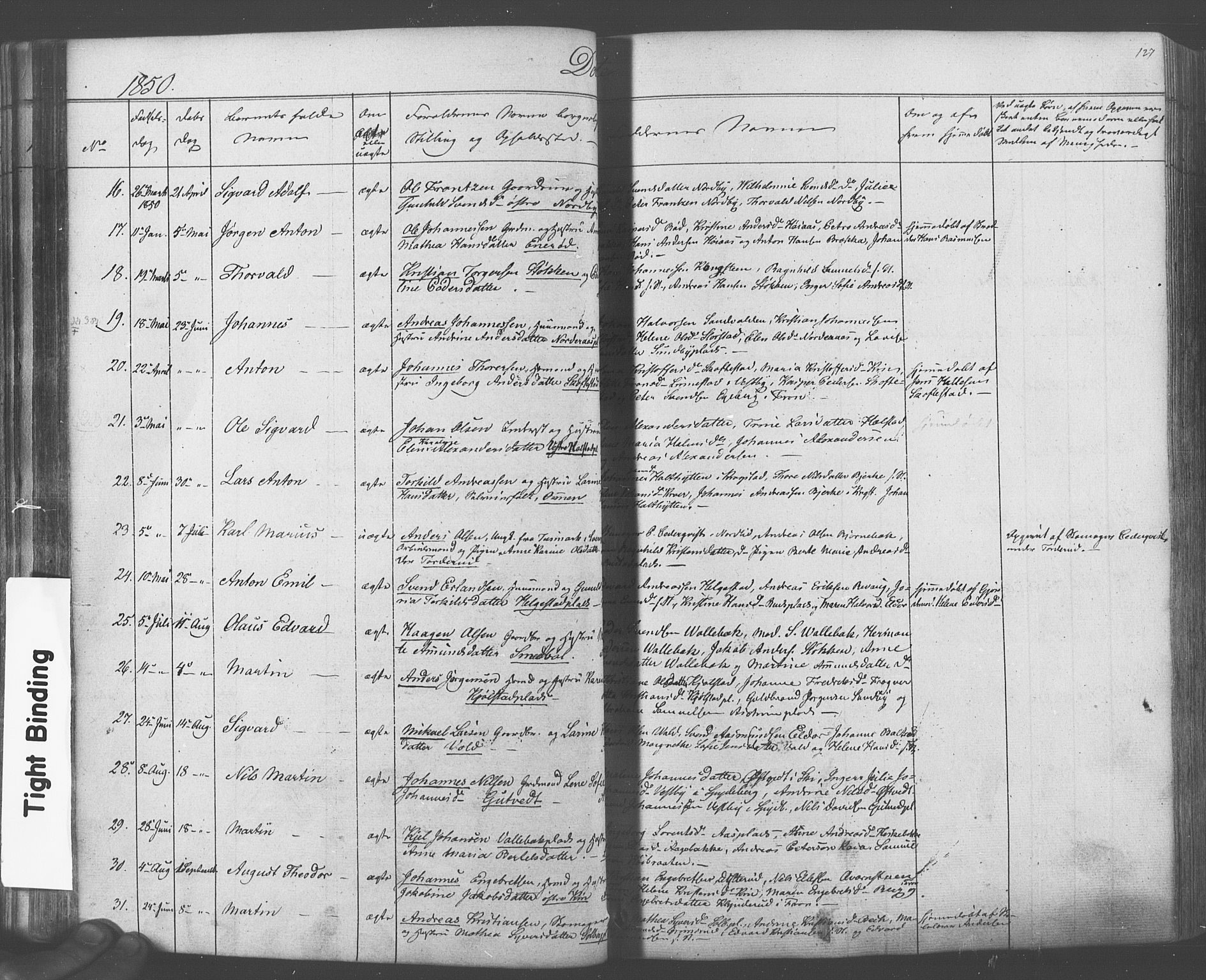 Ås prestekontor Kirkebøker, AV/SAO-A-10894/F/Fa/L0006: Parish register (official) no. I 6, 1841-1853, p. 126-127