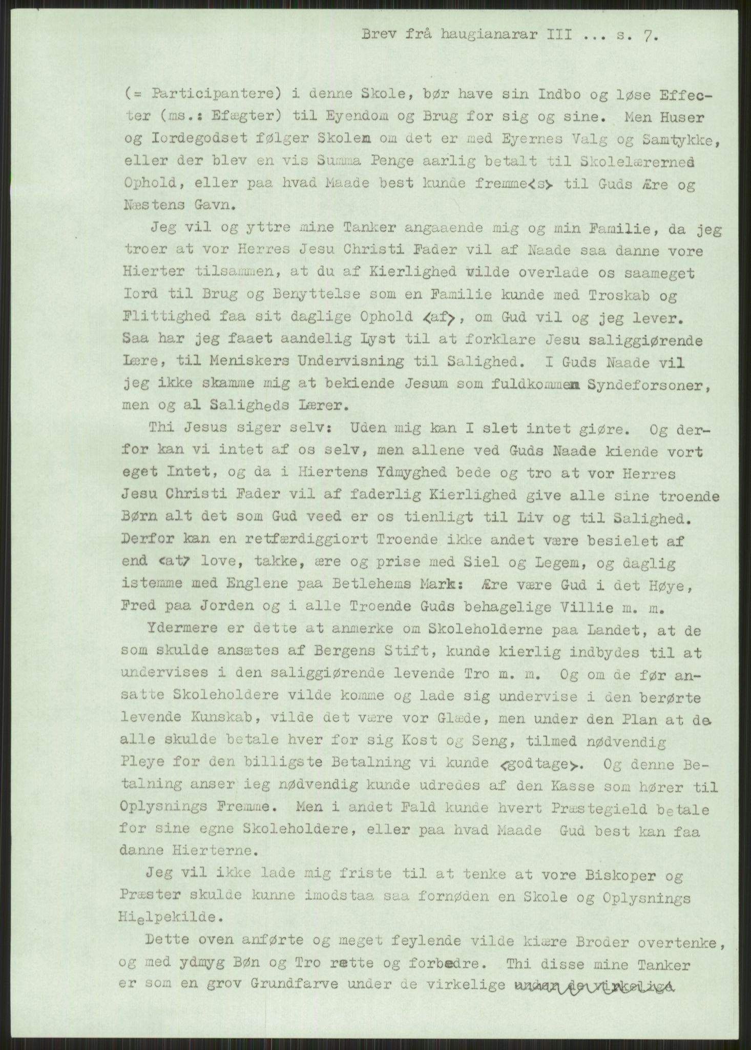 Samlinger til kildeutgivelse, Haugianerbrev, AV/RA-EA-6834/F/L0003: Haugianerbrev III: 1822-1826, 1822-1826, p. 7
