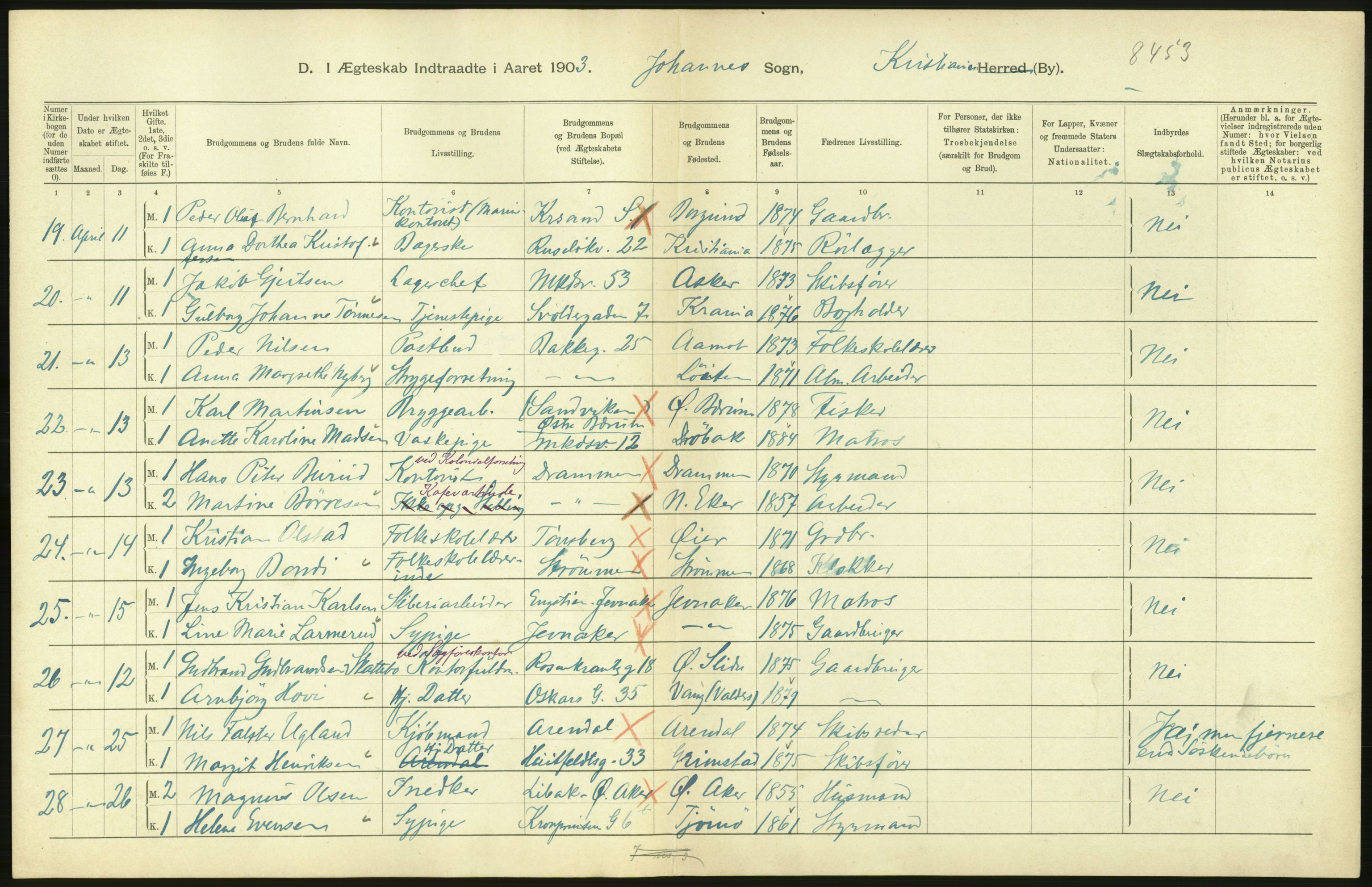 Statistisk sentralbyrå, Sosiodemografiske emner, Befolkning, AV/RA-S-2228/D/Df/Dfa/Dfaa/L0004: Kristiania: Gifte, døde, 1903, p. 544