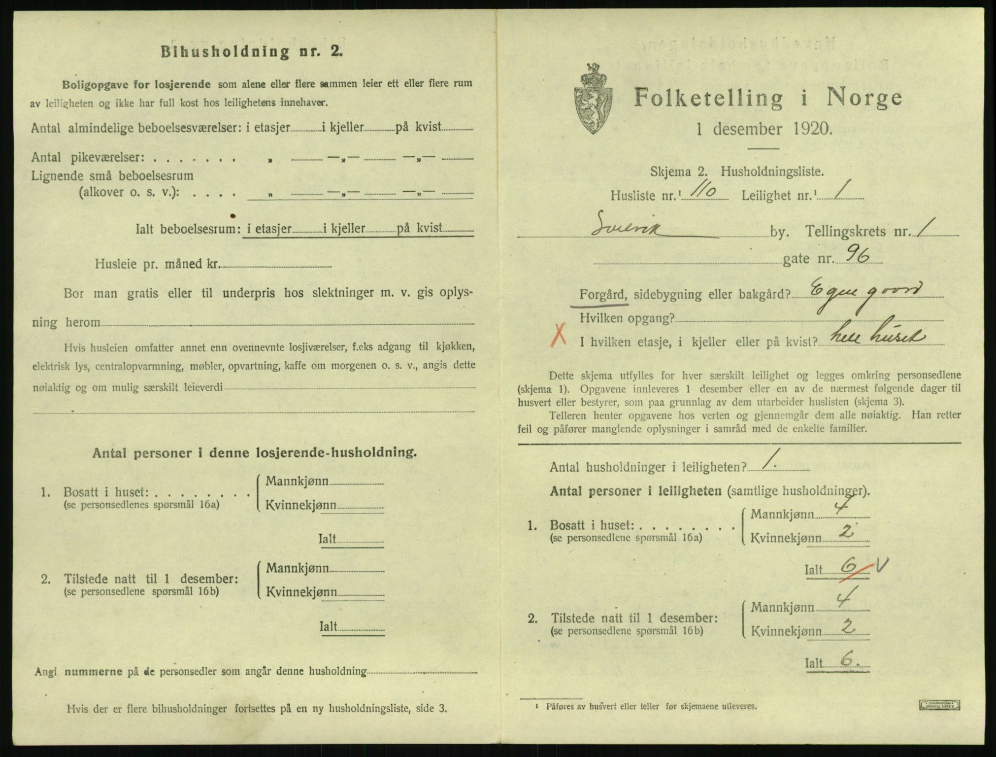 SAKO, 1920 census for Svelvik, 1920, p. 827