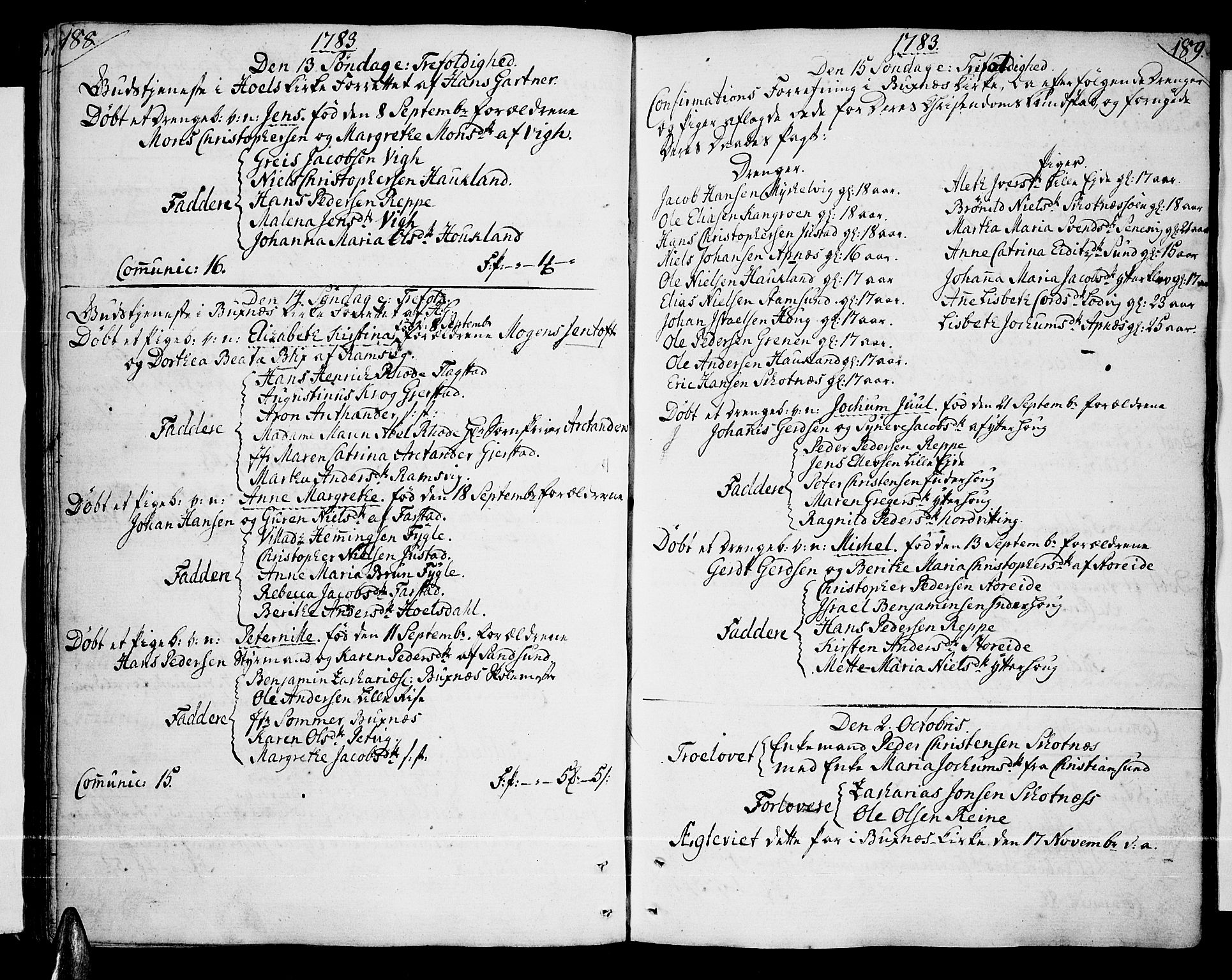 Ministerialprotokoller, klokkerbøker og fødselsregistre - Nordland, SAT/A-1459/881/L1149: Parish register (official) no. 881A02, 1773-1793, p. 188-189